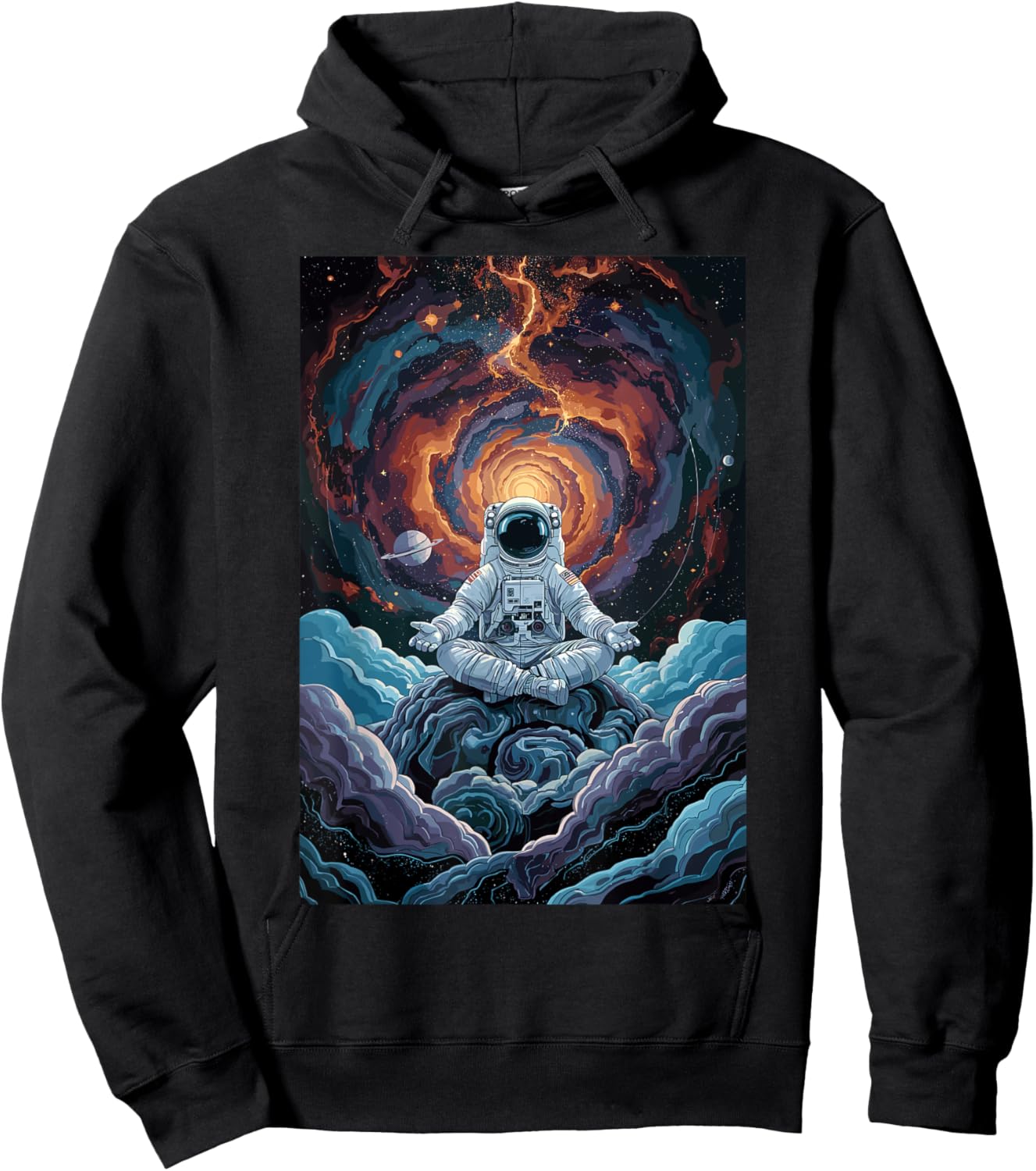 Astronaut Medite in Space Journey to Inner Cosmos Dream Hoodie - Hoodie | Black