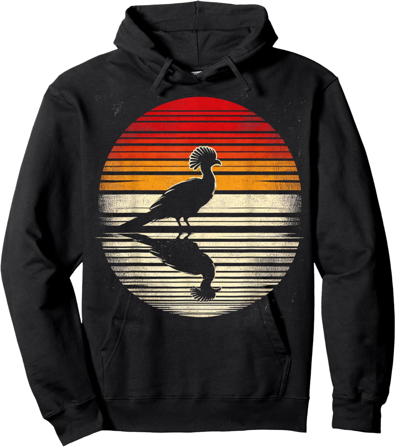 Turaco Bird Sunset Retro Style Safari Vintage 70s Hoodie - Hoodie | Black