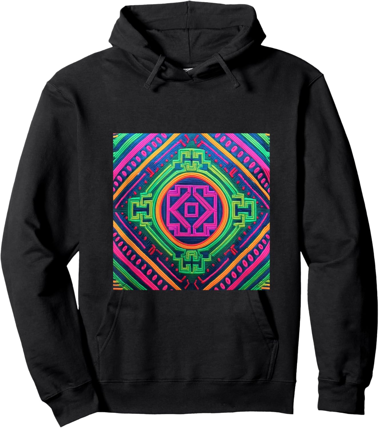 Hmong Pattern Hoodie - Hoodie | Black