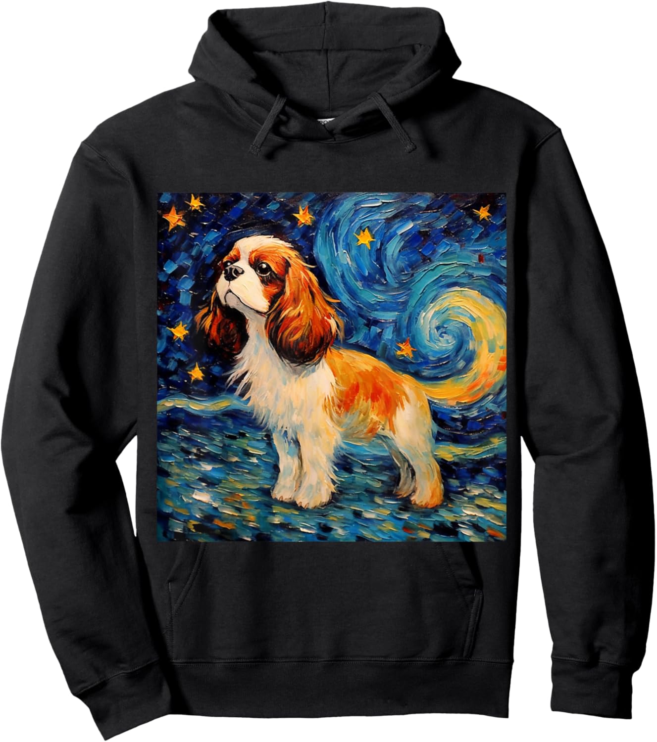 Cavalier King Charles Spaniel Starry Night Hoodie - Hoodie | Black
