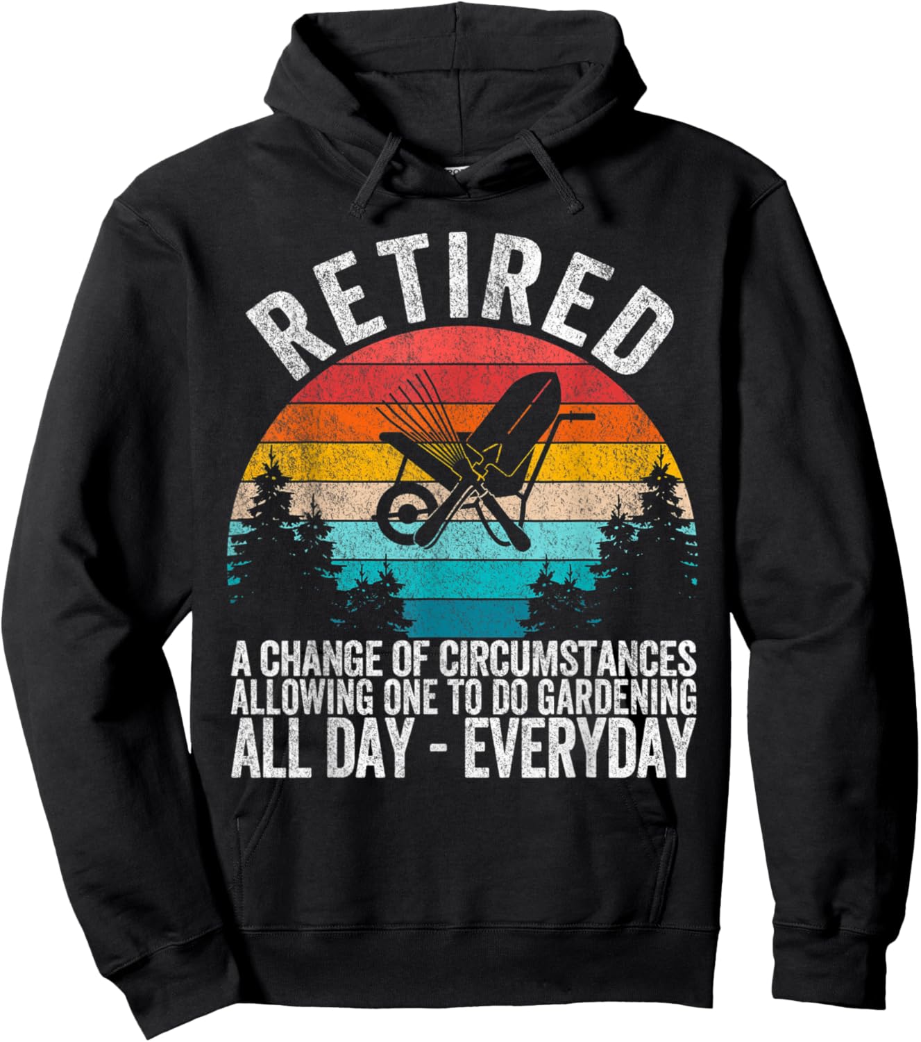 Funny Retired Definition Gardening Gardener Retirement Plan Hoodie - Hoodie | Black