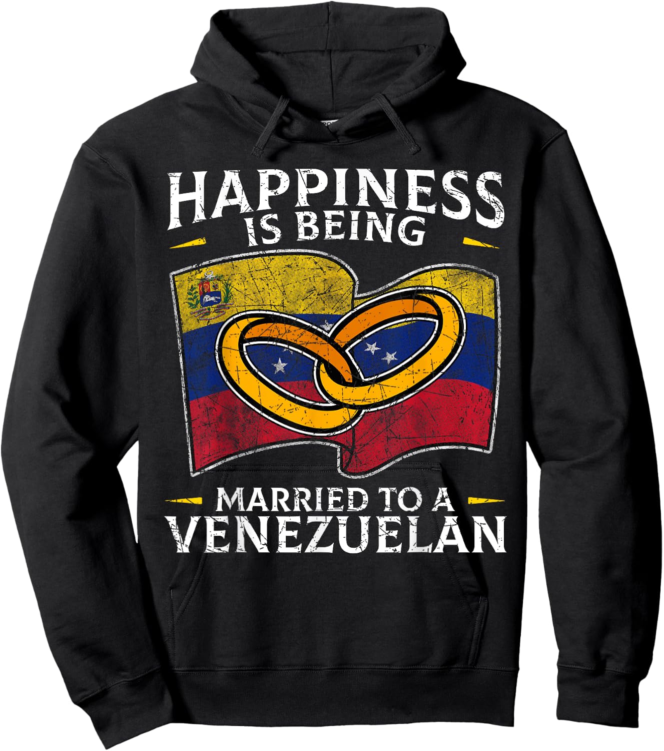 Venezuelan Wedding Venezuela Heritage Roots Flag Married Hoodie - Hoodie | Black