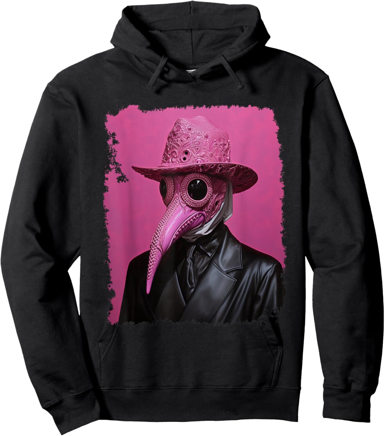 Plague Doctor Pink Hoodie - Hoodie | Black
