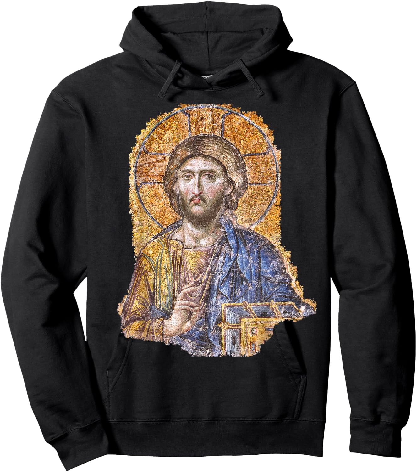 Christ Pantocrator Icon Hagia Sophia Catholic Hoodie - Hoodie | Black