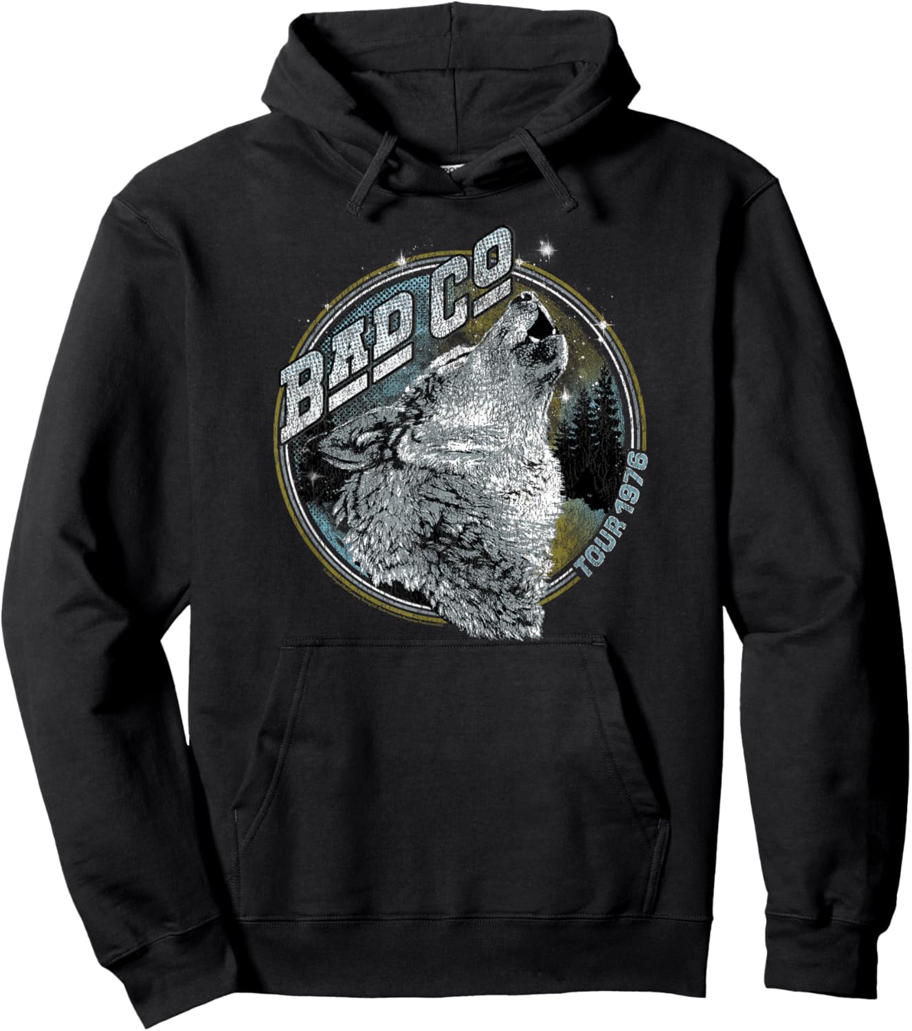 Bad Company Howling Wolf Tour 1976 Hoodie - Hoodie | Black