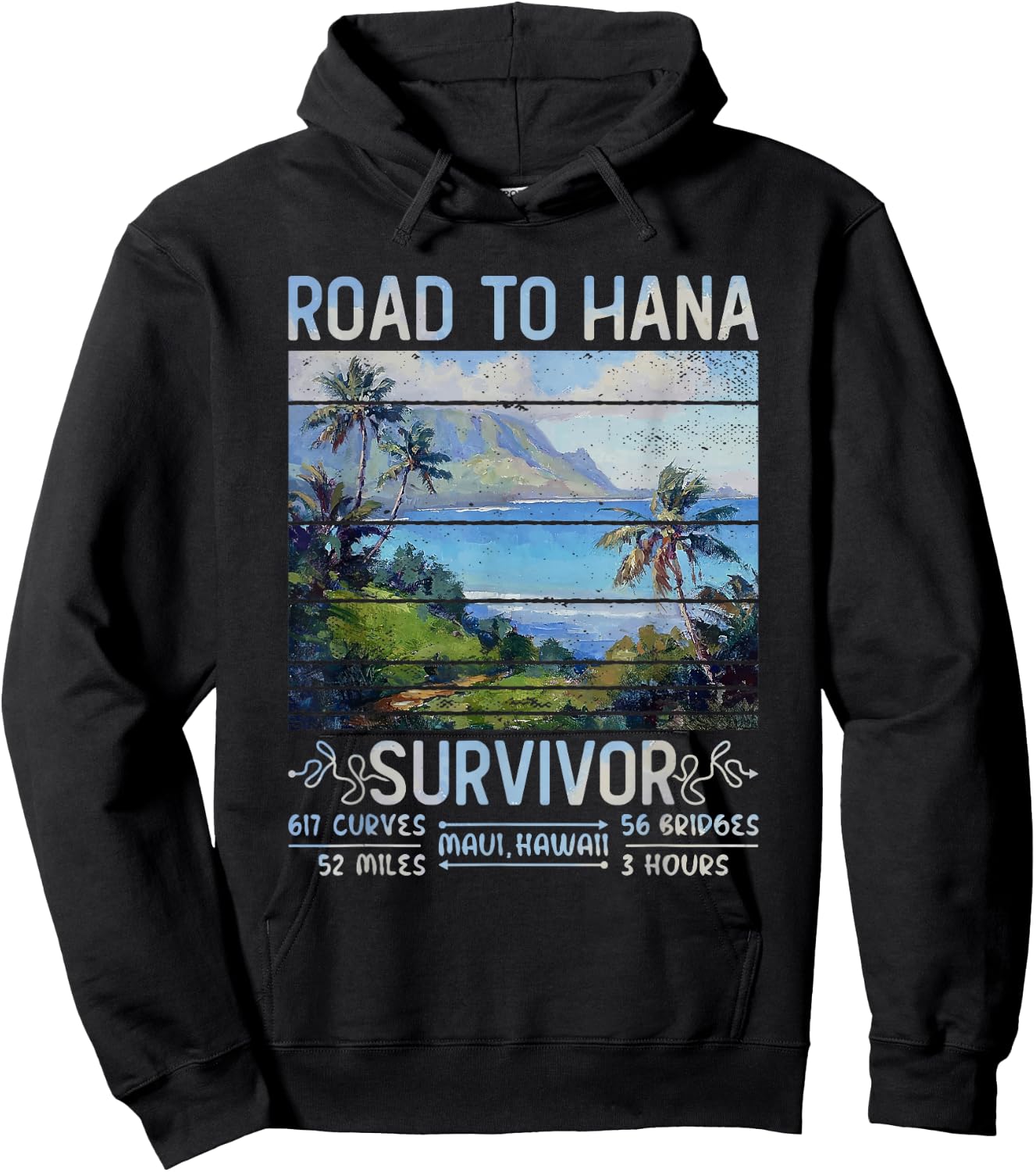 RJC Road to Hana Survivor Maui Hawaii Trip Adventure Hoodie - Hoodie | Black