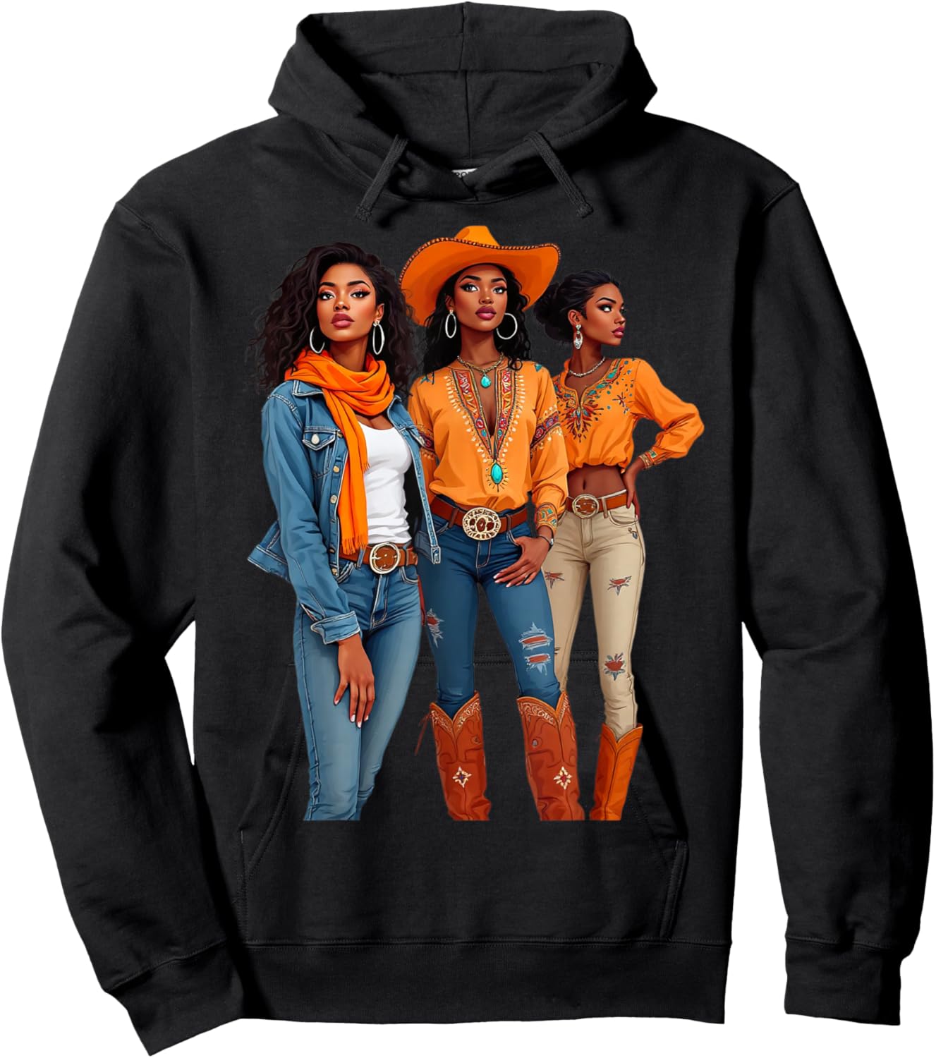 Black Cowgirl Vibes Melanin Black History Texas Hoodie - Hoodie | Black