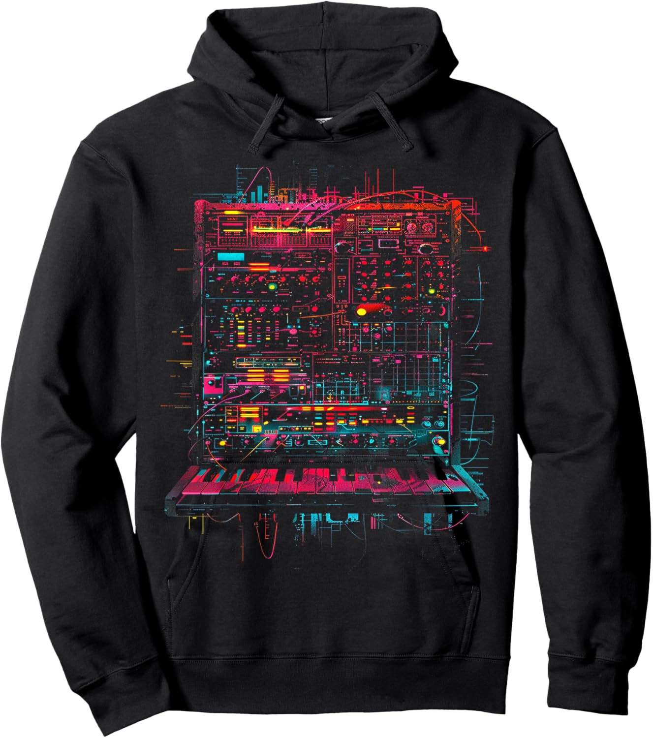 Synthesizer Cyberpunk Hoodie - Hoodie | Black