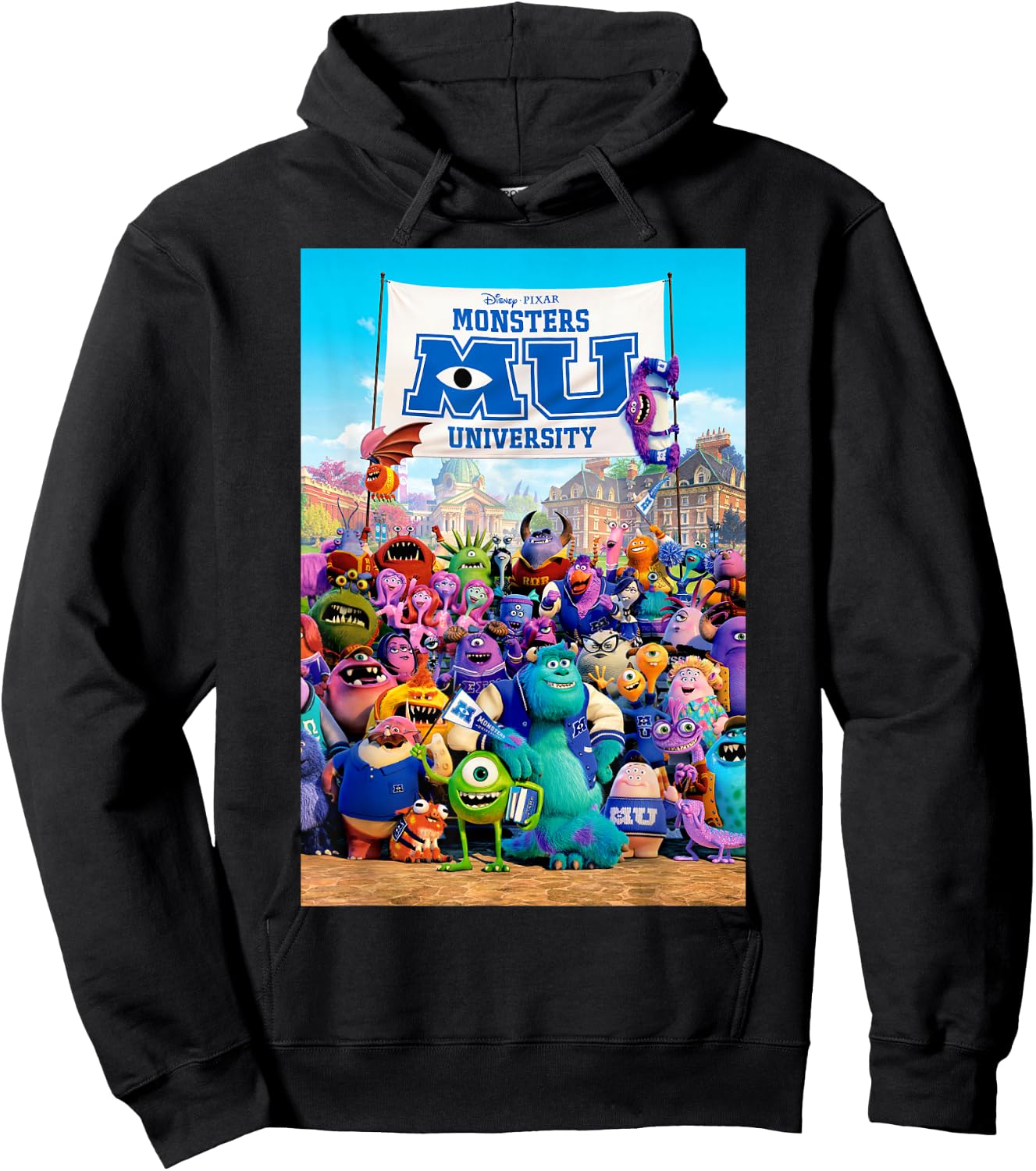 Disney Pixar Monsters University Poster Hoodie - Hoodie | Black
