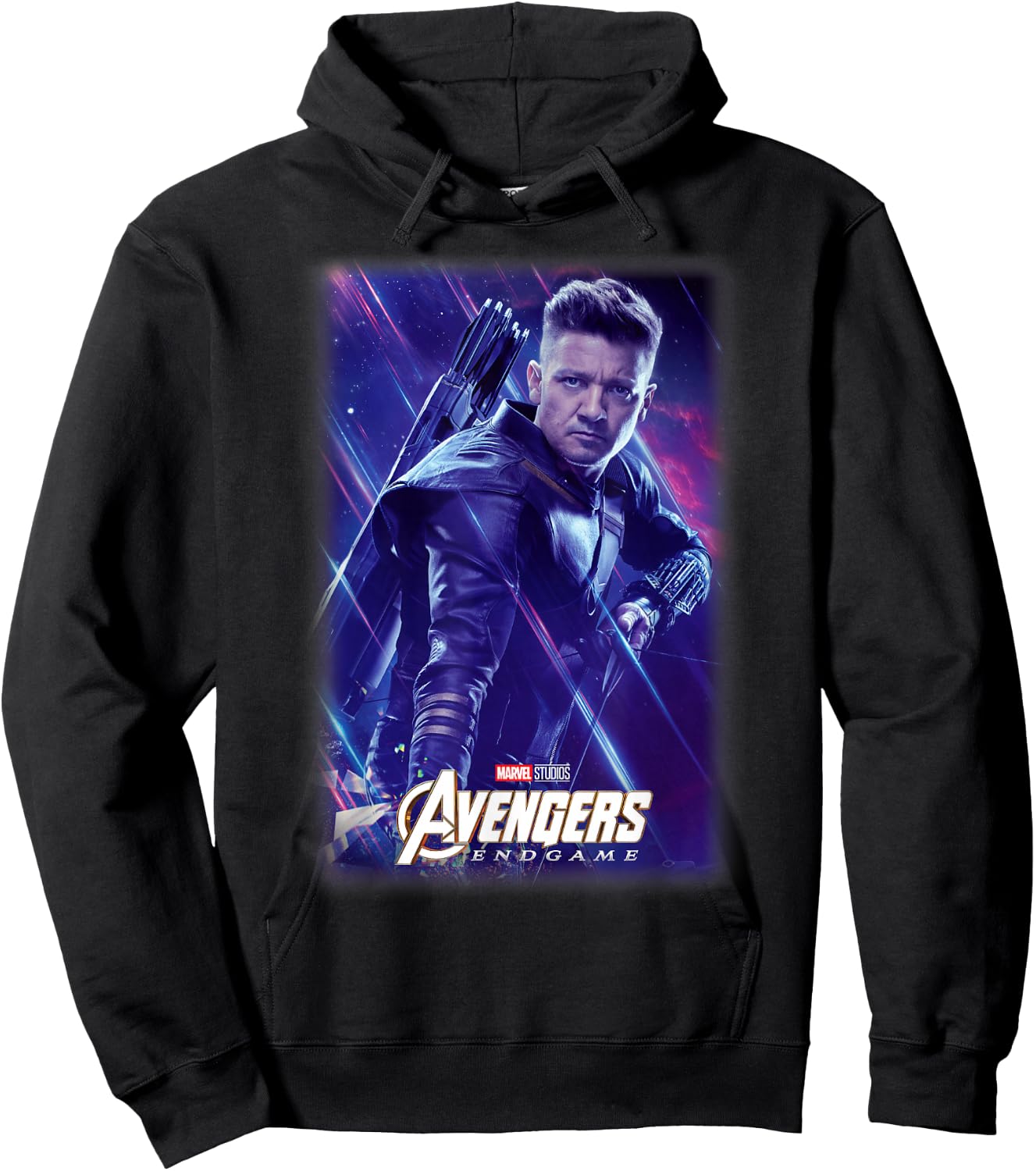 Marvel Avengers Endgame Hawkeye Galactic Poster Small Hoodie - Hoodie | Black