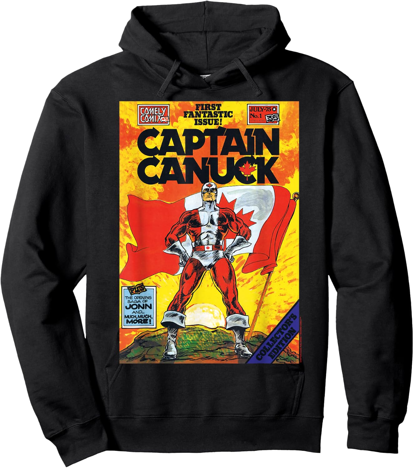 Classic Captain Canuck Issue #1 Cover Hoodie - Hoodie | Black