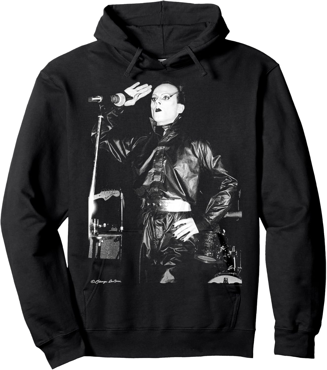 Klaus Nomi German Singer B&W By George DuBose Hoodie - Hoodie | Black