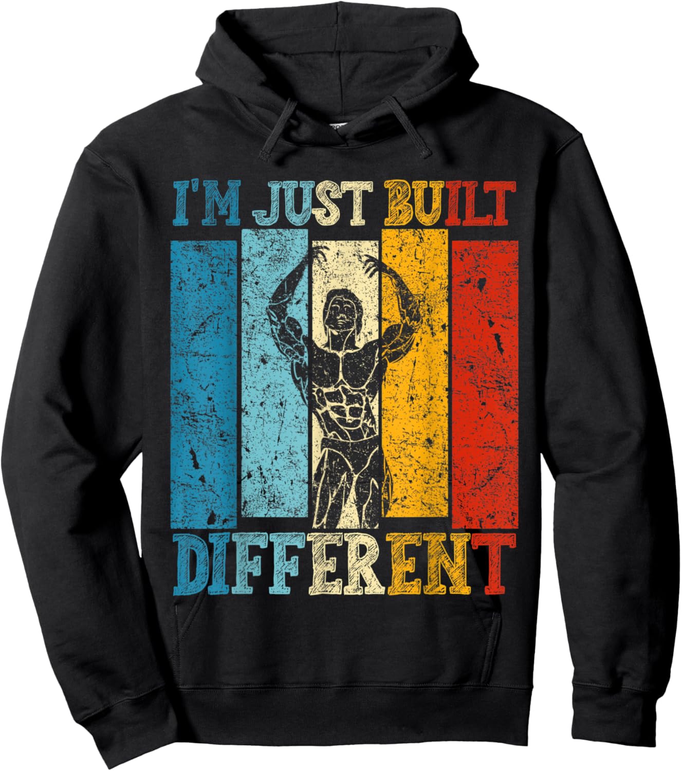 I'm Just Built Different - Fitness Bodybuilding Gym Hoodie - Hoodie | Black