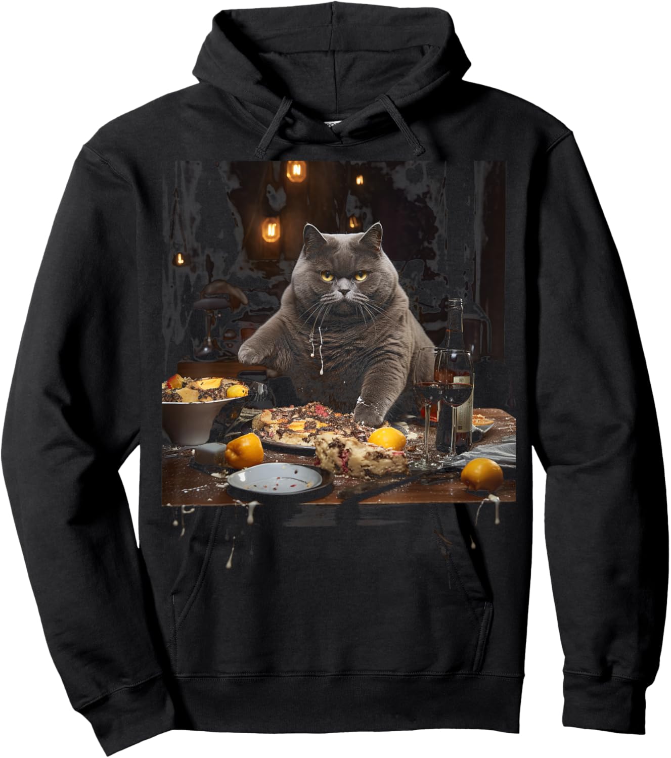 Chartreux Cat Eyes Kitty Kitten Cat Artwork Cat Face Hoodie - Hoodie | Black