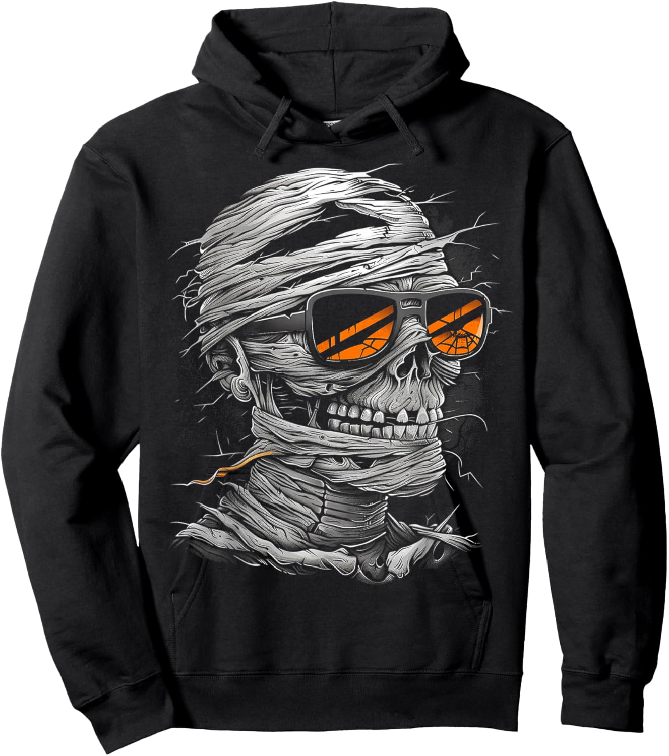 Mummy Costume Halloween Graphic Art Mummy Hoodie - Hoodie | Black