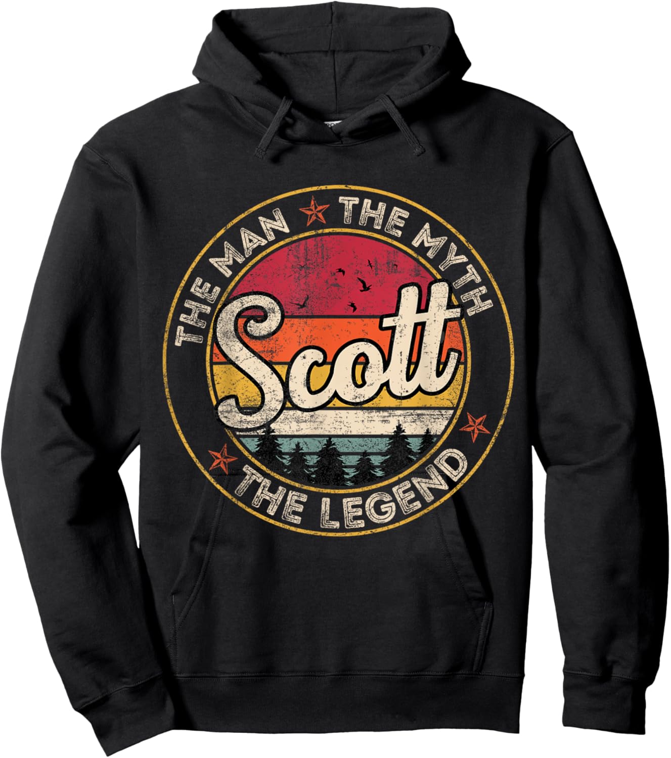 Scott The Man The Myth The Legend Personalized Name Hoodie - Hoodie | Black