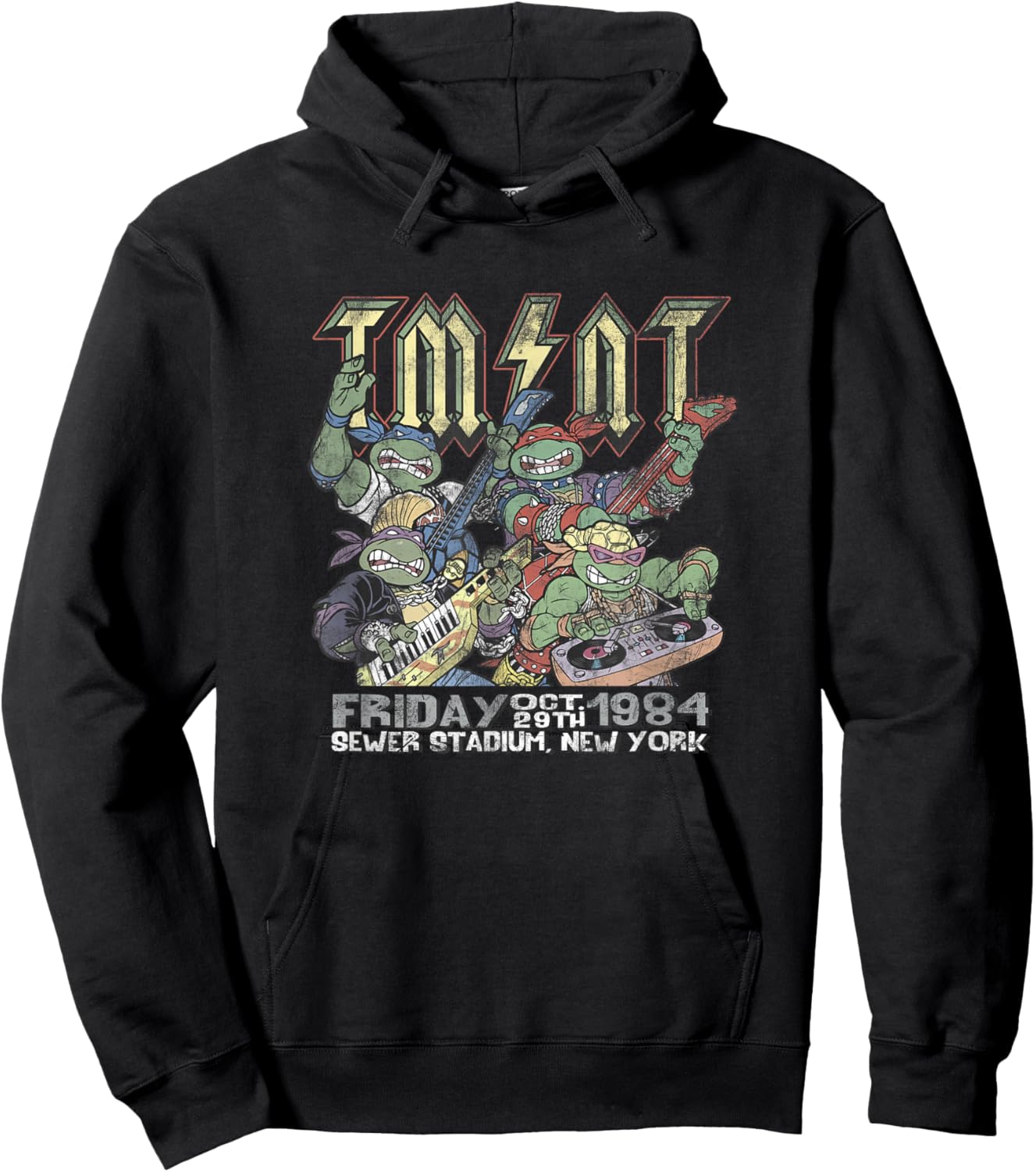 Teenage Mutant Ninja Turtles Rock And Roll Life Group Shot Hoodie - Hoodie | Black