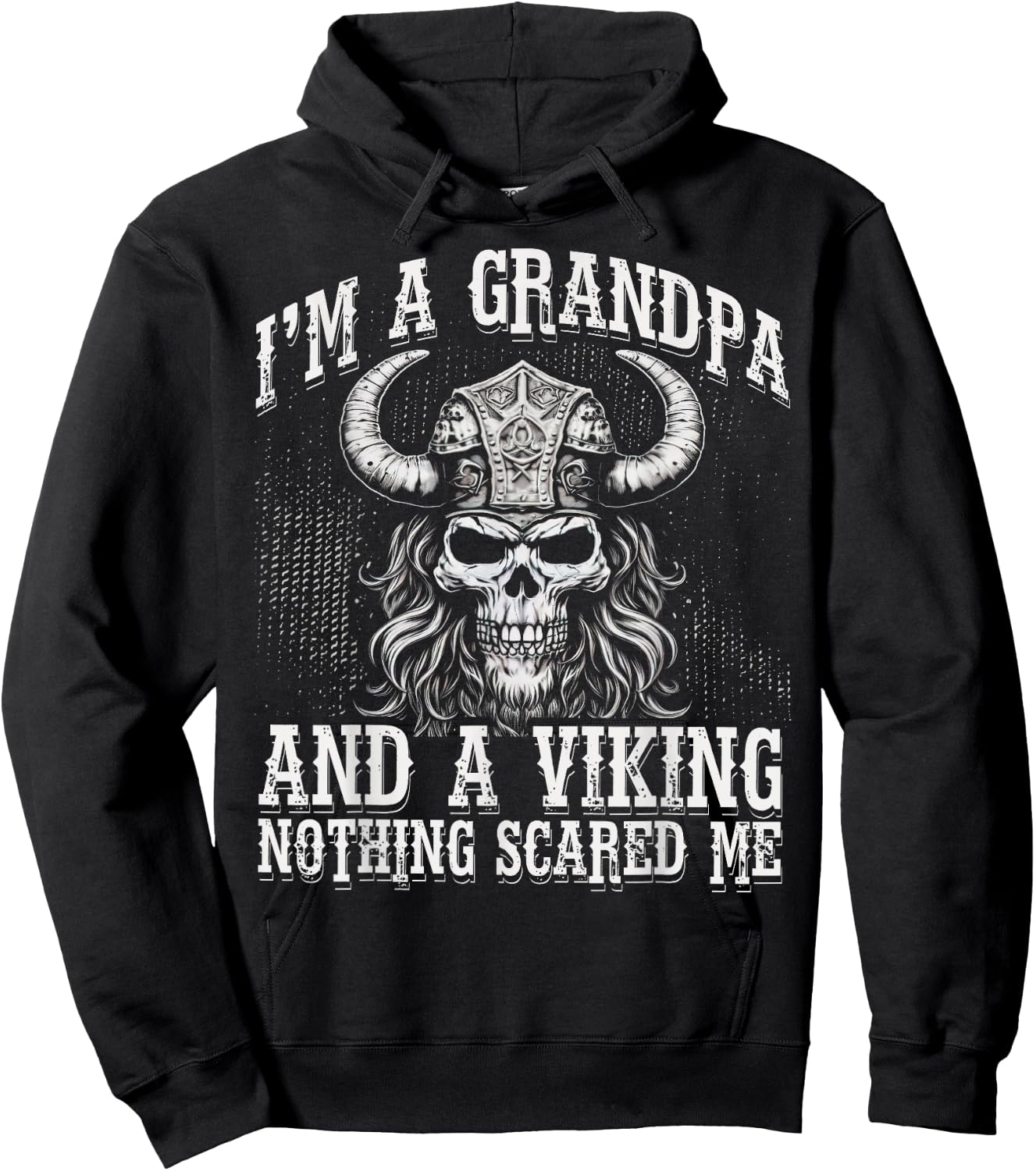 I'm a Grandpa and a Viking nothing scared me Men Hoodie - Hoodie | Black