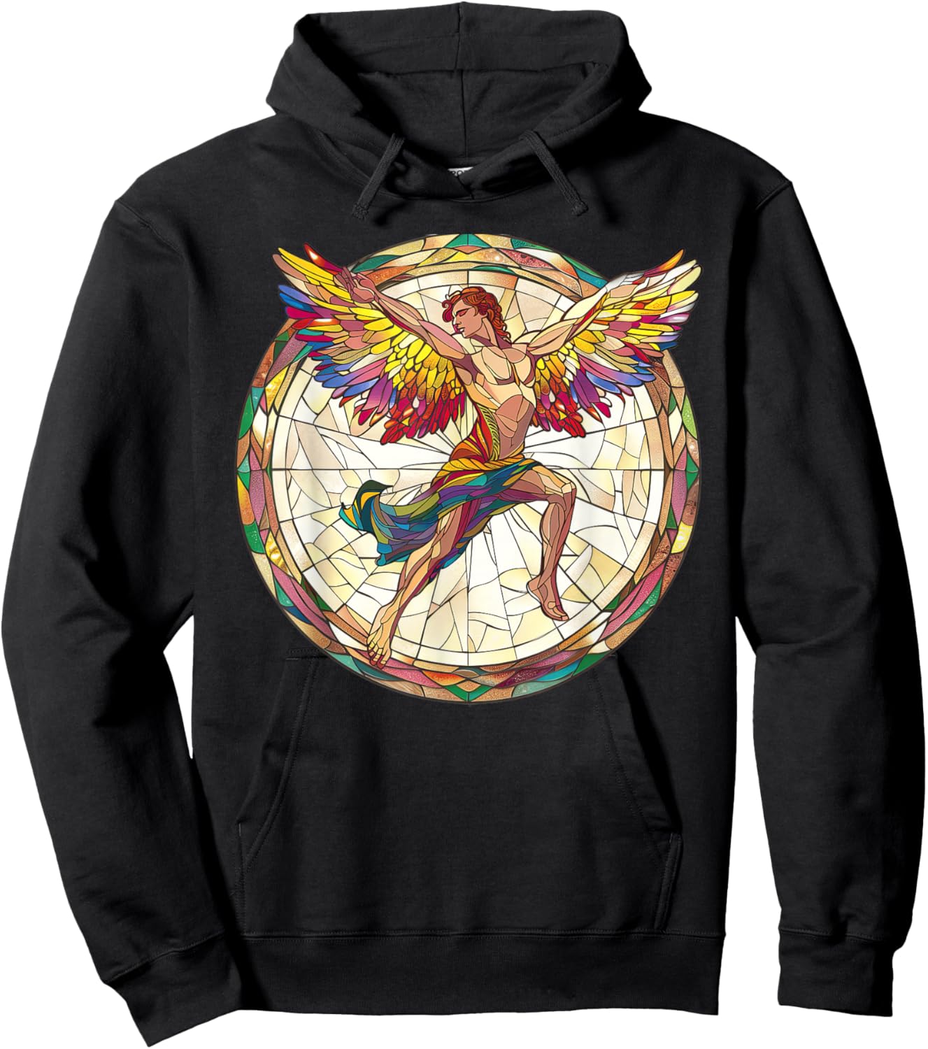 Icarus Stained Glass Hoodie - Hoodie | Black