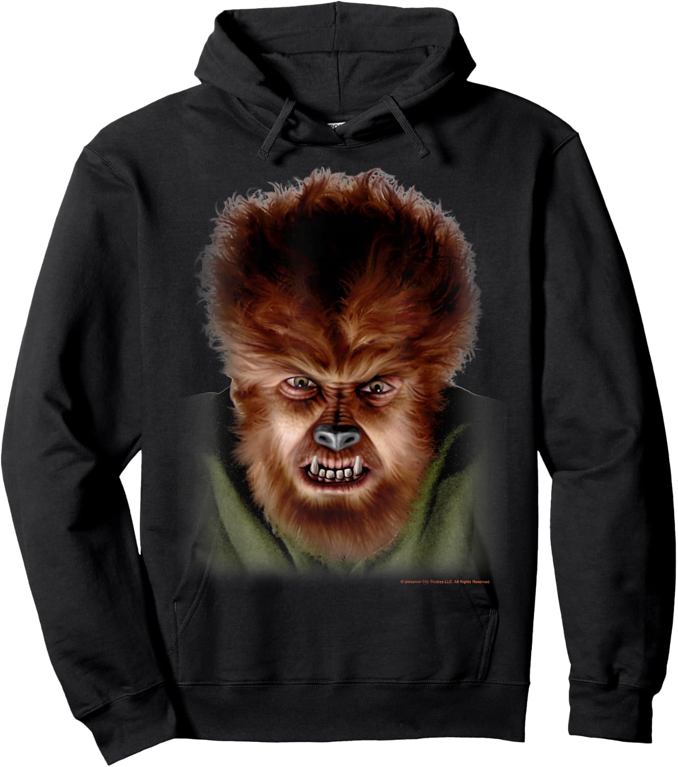 Universal Monsters The Wolf Man Face Hoodie - Hoodie | Black