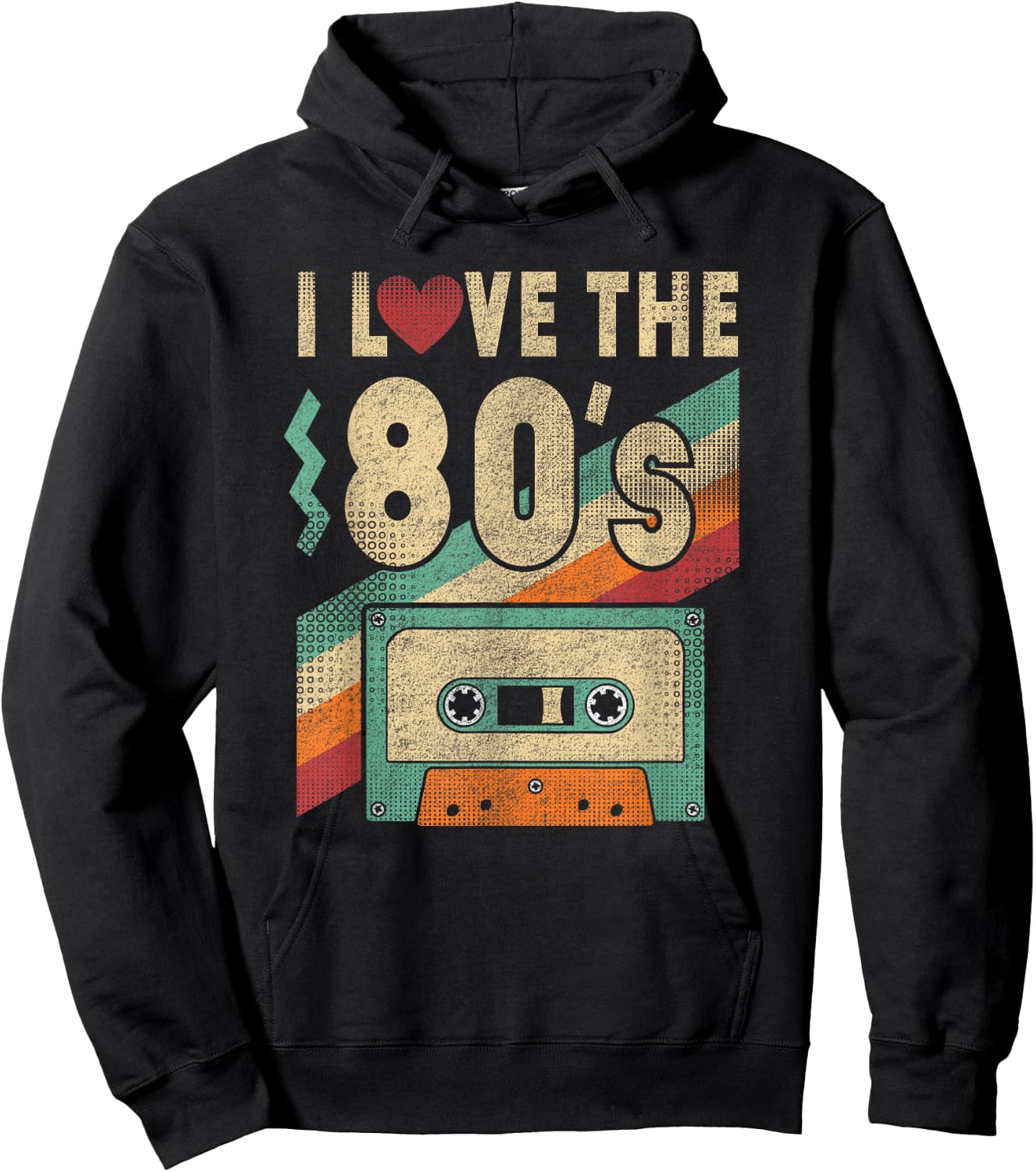 I Love The 80s Shirt 80s Vintage Clothes and Men Hoodie - Hoodie | Black