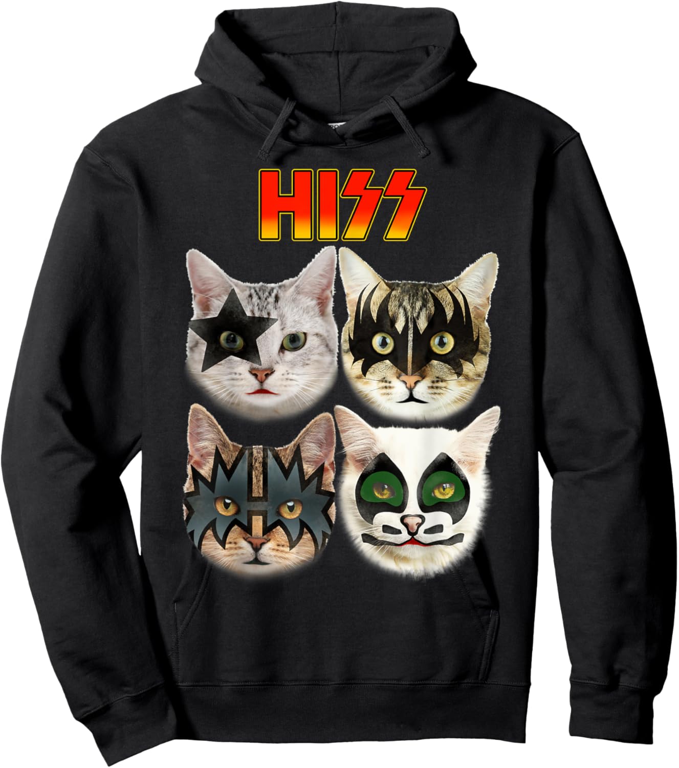 Funny Cat Lover, Cat Hiss, Cat Owner, Cat Humor Hoodie - Hoodie | Black
