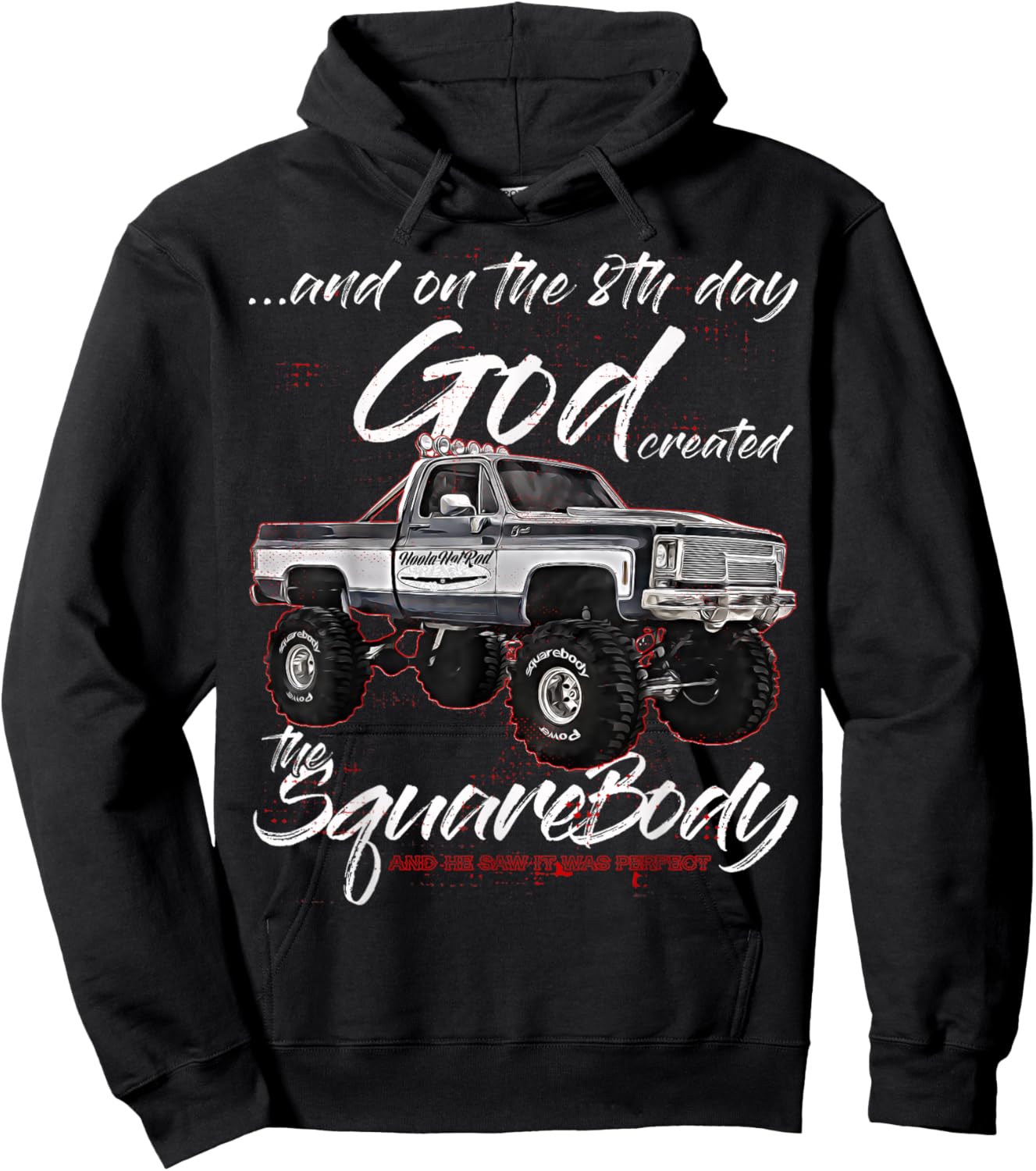 CLICK FOR MORE HOTRODS CUSTOM MUSCLE CARS TRUCKS 8th God,Jimmy,Squarebody Truck,Suburban,Blazer,Silverado,K5 Hoodie - Hoodie | Black