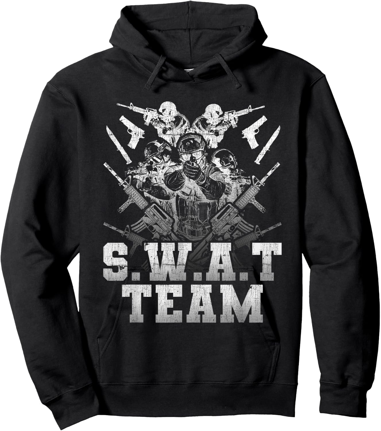 SWAT Team Boys Halloween Costume Tactical Uniform Hoodie - Hoodie | Black
