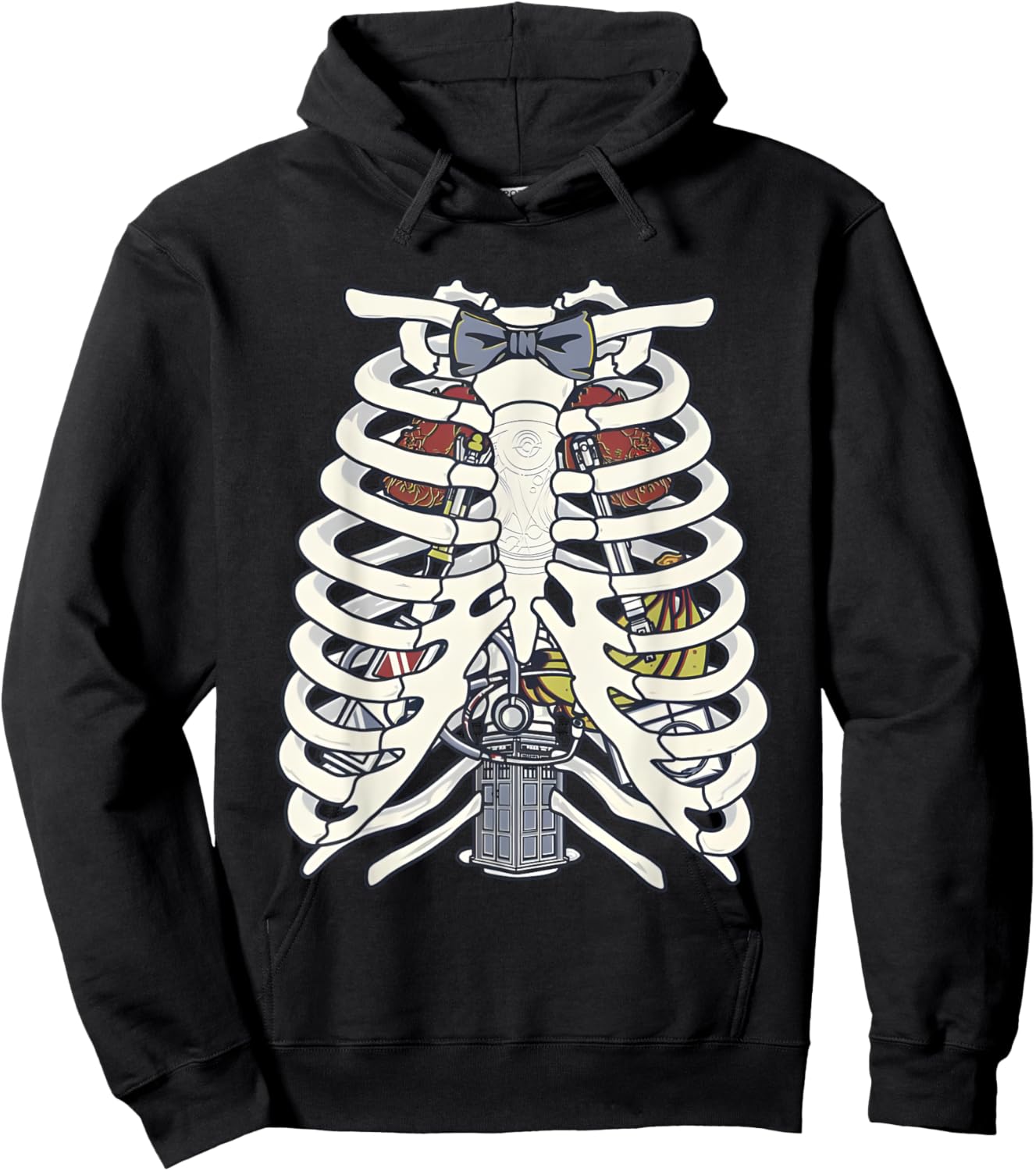 Anatomy Of A Time Lord A Doctor Who Skeleton Hoodie - Hoodie | Black