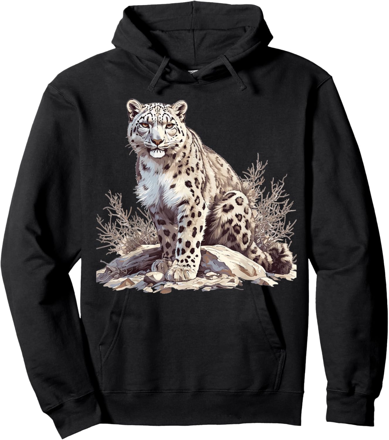 Snow Leopards Lovers Snow Leopard Hoodie - Hoodie | Black