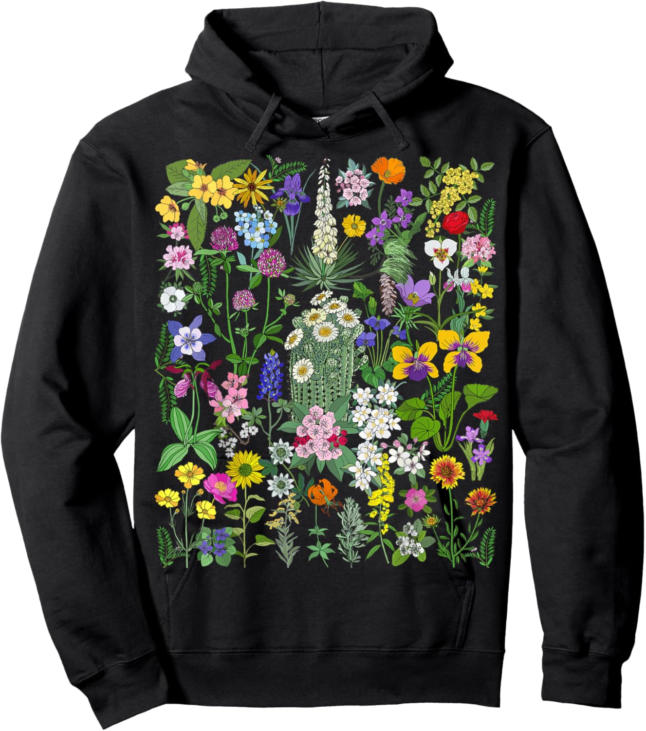 Flower Graphic Wildflower Floral Gardening Small Hoodie - Hoodie | Black