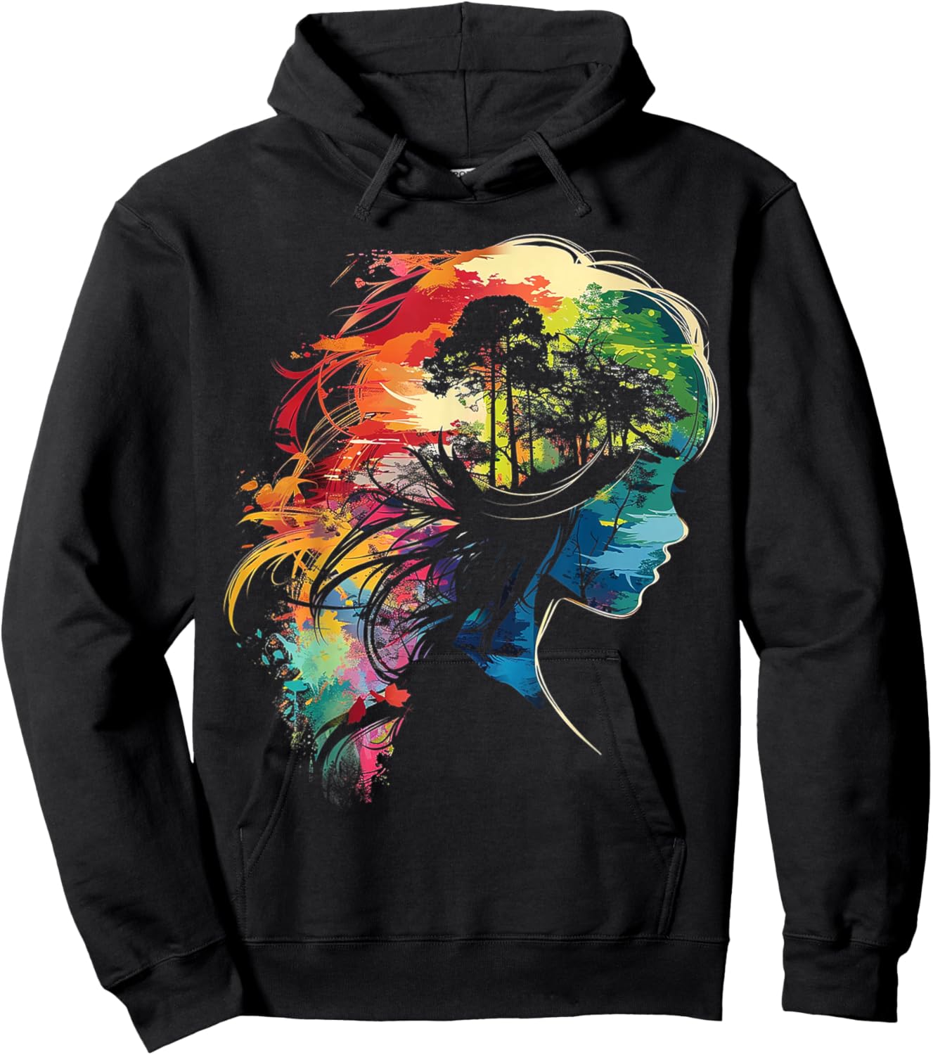 Anime Manga Motiv Bunte Illustration Anime Hoodie - Hoodie | Black