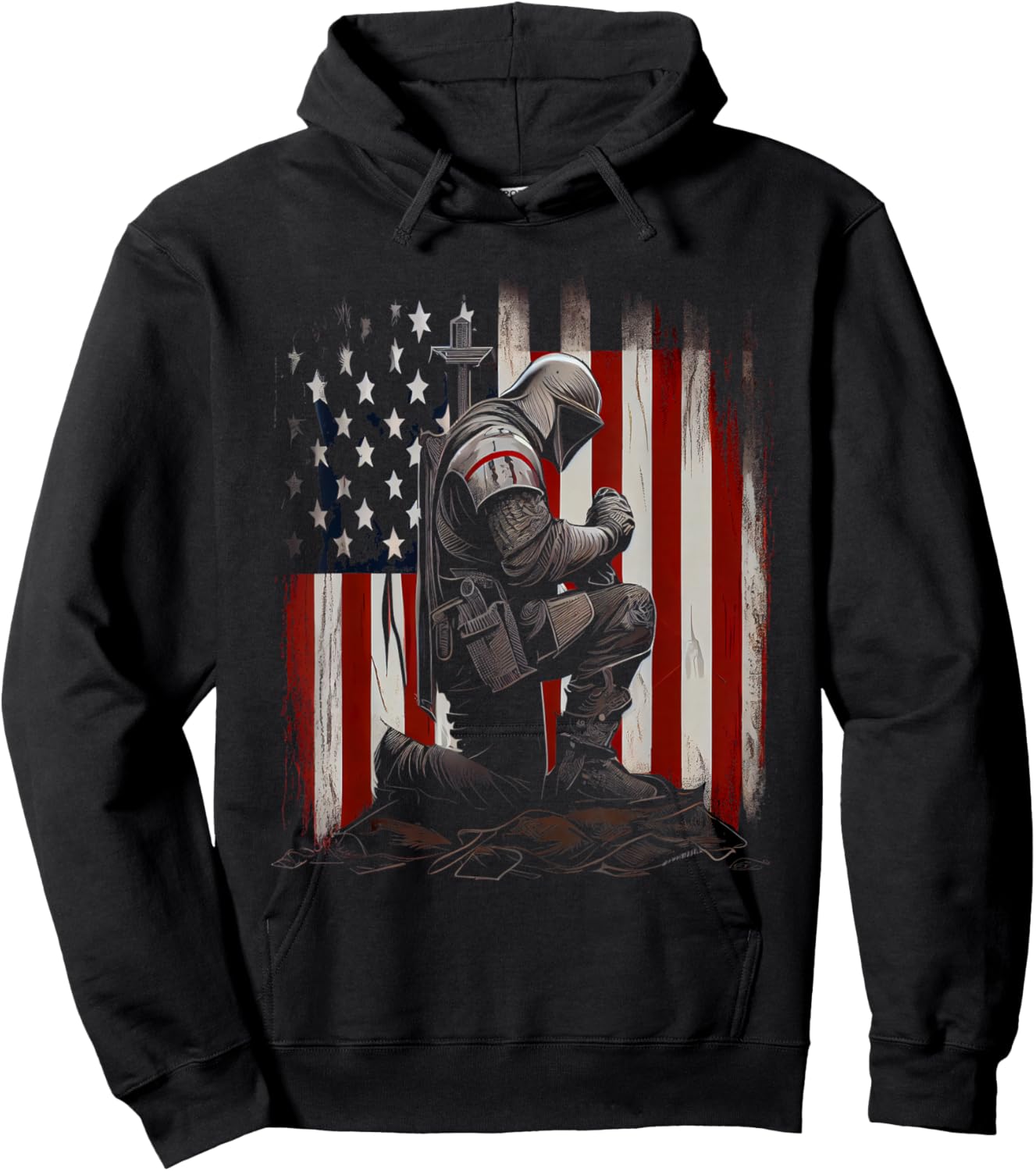 Knight Templar Christian Warrior Of God Crusader Gift Hoodie - Hoodie | Black