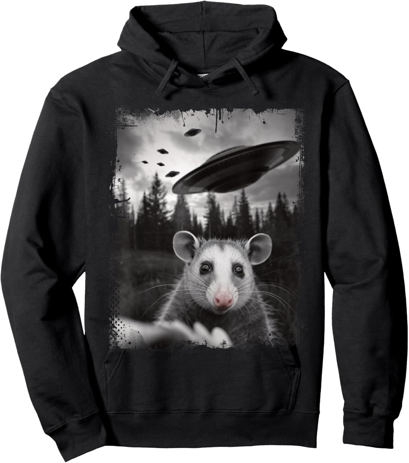 Drôle Opossum Bizarre Mème Hoodie - Hoodie | Black