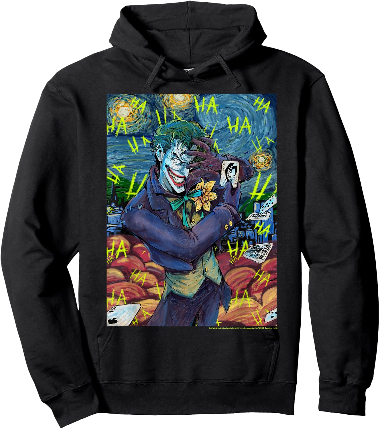 DC Comics The Joker Starry Night Style Portrait Hoodie - Hoodie | Black
