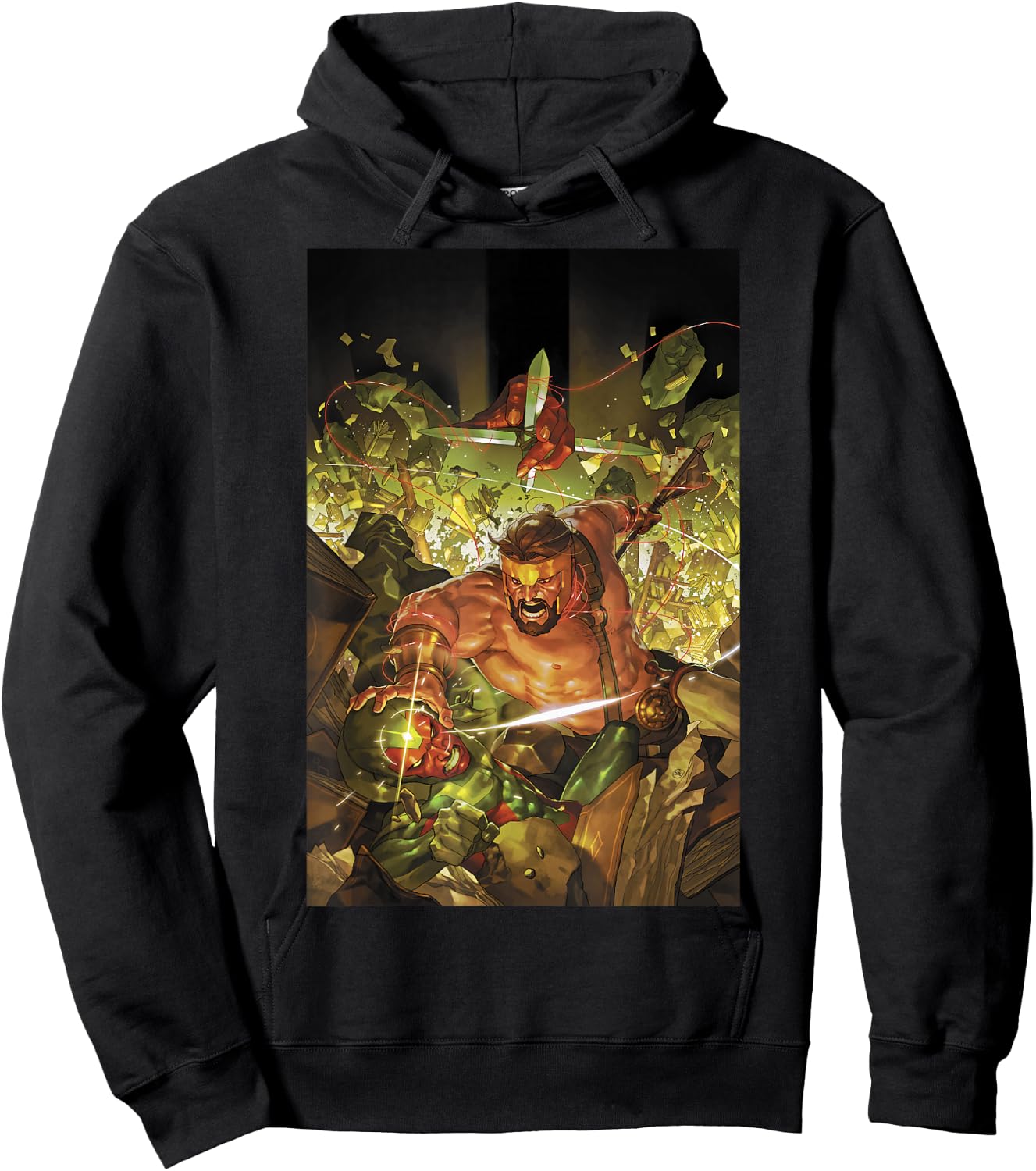 Marvel Comixology Hercules And Vision Comic Book Cover Hoodie - Hoodie | Black