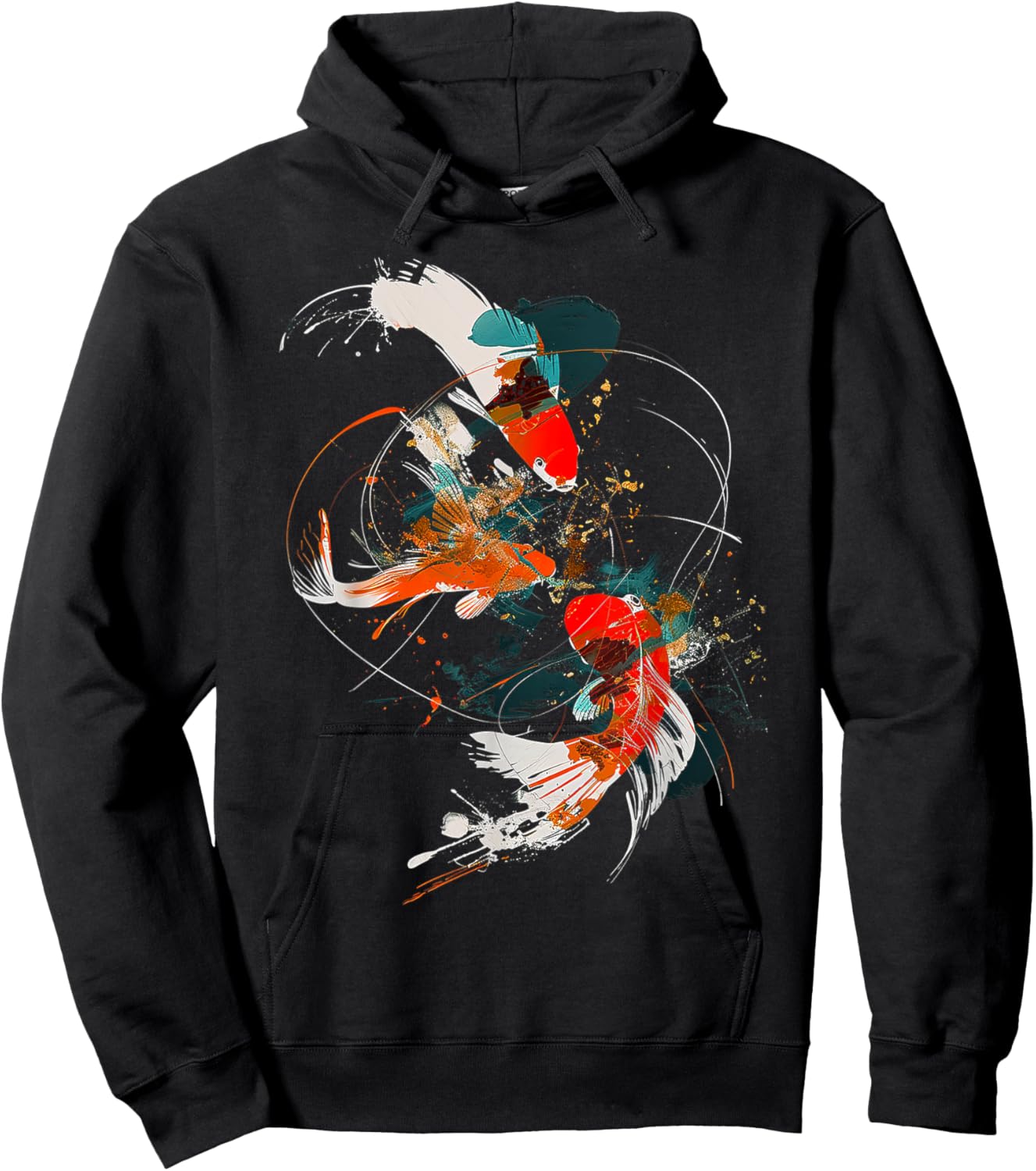 Fish Abstract Art Geometric Animal Pet Graphic Fish Hoodie - Hoodie | Black