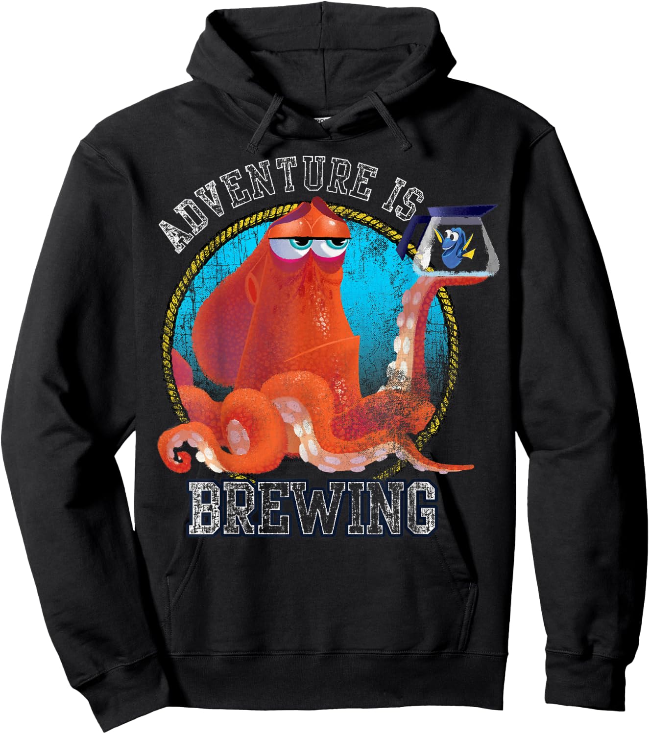 Disney Pixar Finding Dory Hank and Dory Adventure is Brewing Small Hoodie - Hoodie | Black