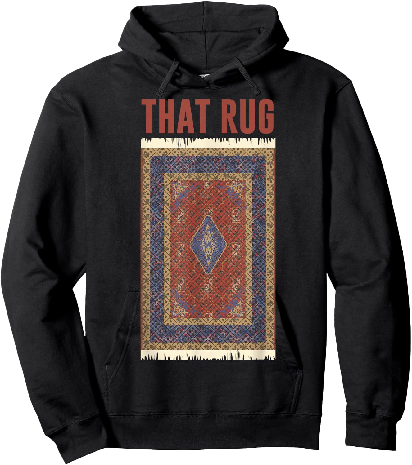 The Big Lebowski That Rug Portrait Graphic Hoodie - Hoodie | Black