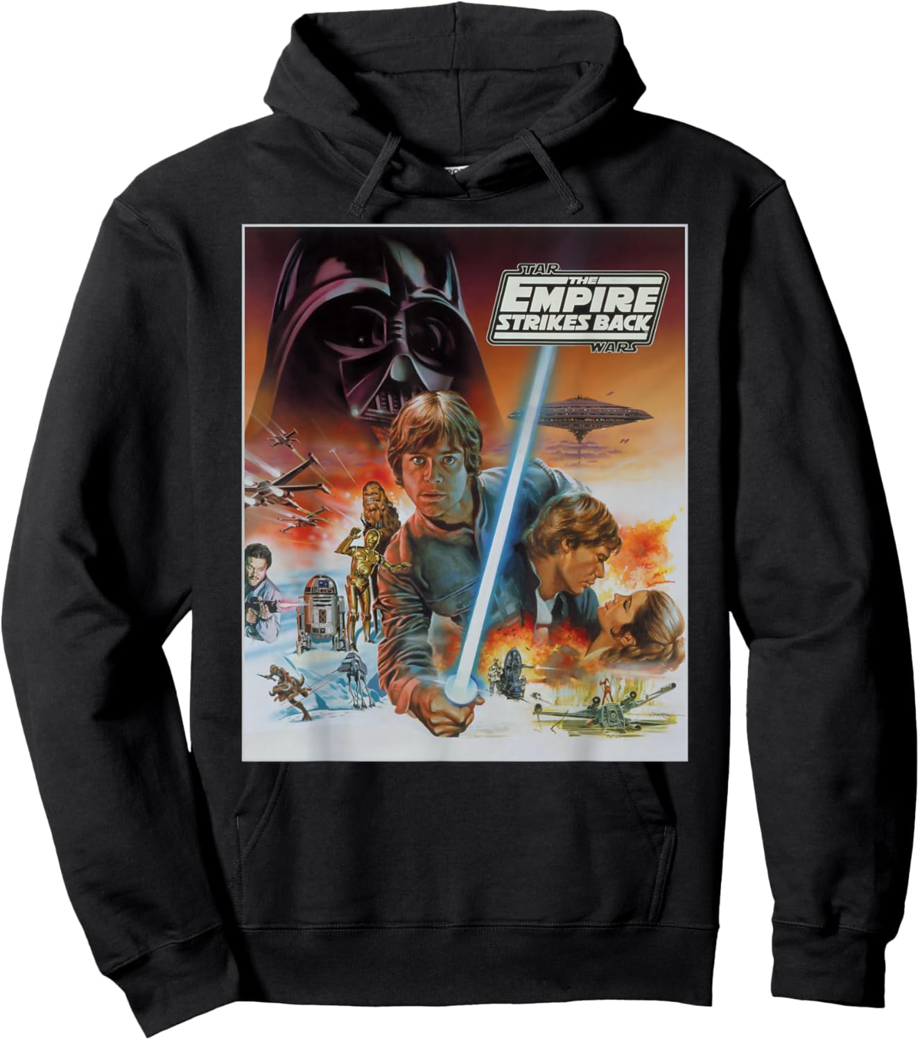 Star Wars The Empire Strikes Back Luke Skywalker Vintage Hoodie - Hoodie | Black