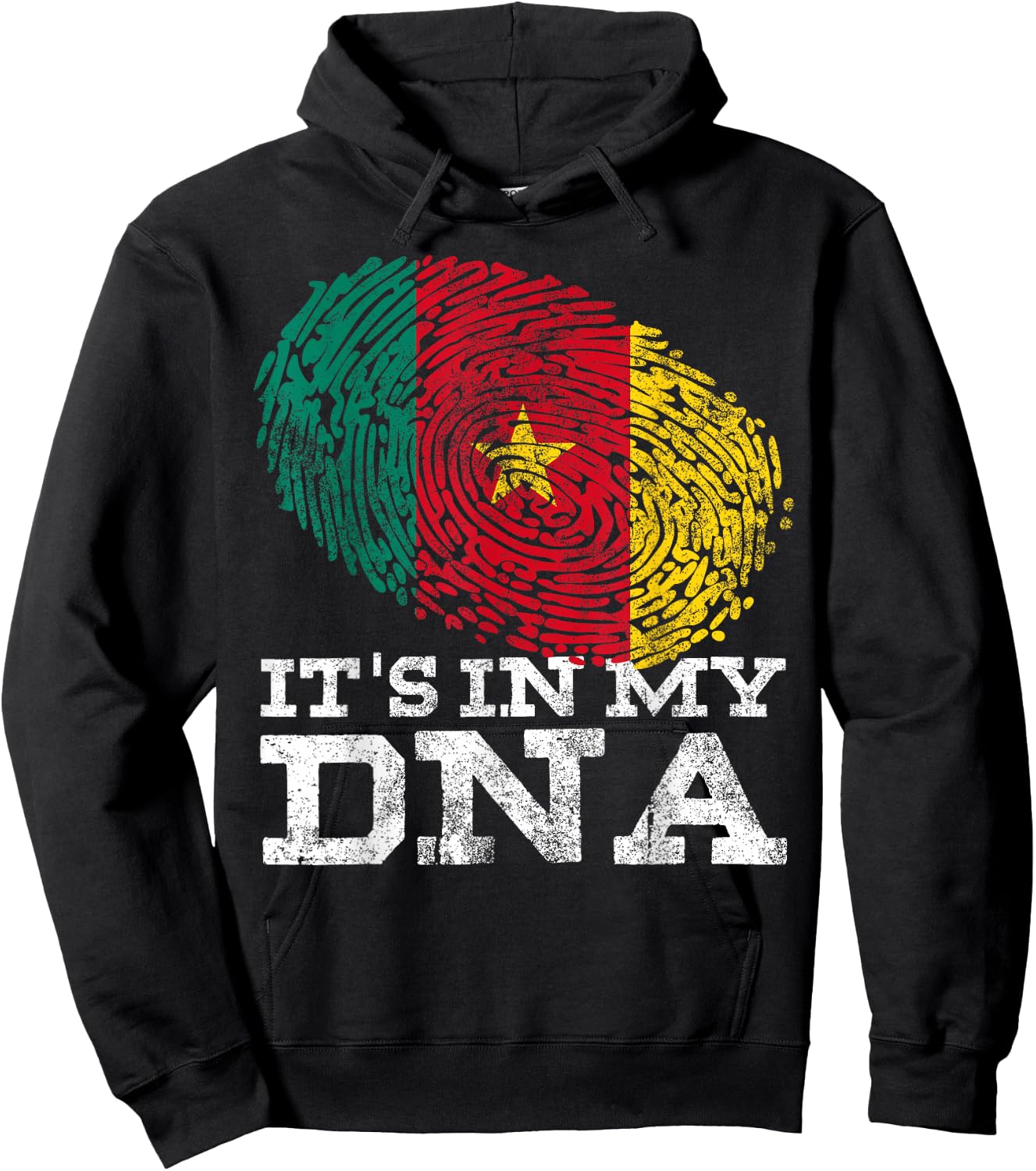 It's in My DNA Cameroonian Gifts African Cool Cameroon Flag Hoodie - Hoodie | Black