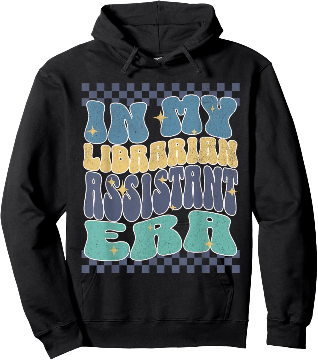 In My Librarian Assistant Era Books Lover Cute Minimalistic Hoodie - Hoodie | Black
