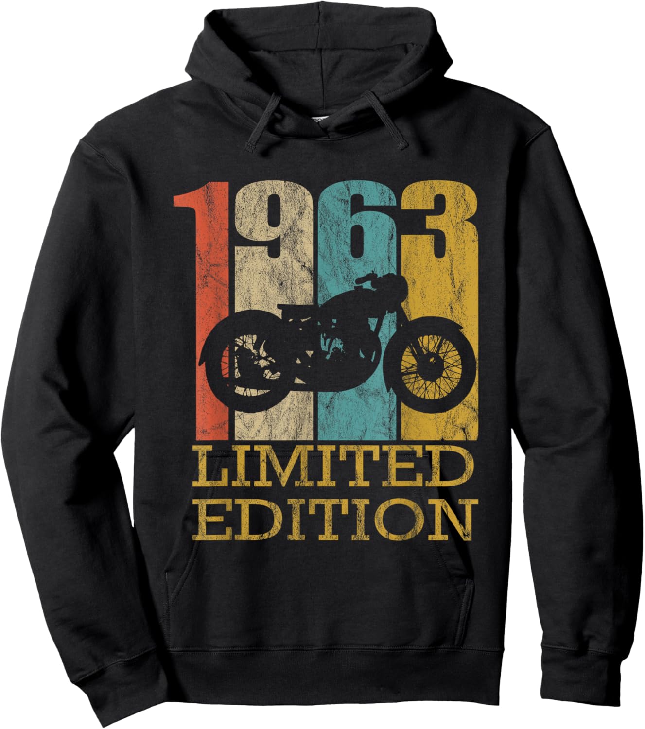 Bike Men's Retro Motorcycle , Black, Small, Short Sleeve Hoodie - Hoodie | Black
