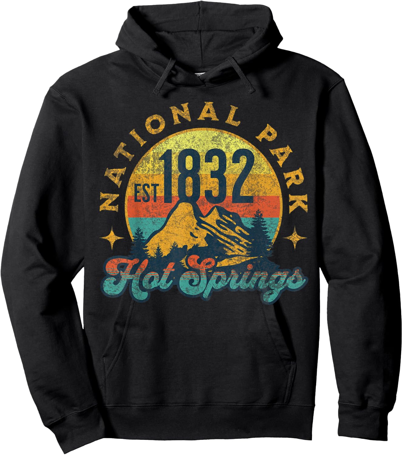 Hot Springs Arkansas Nature Mountains Hiking Outdoors Hoodie - Hoodie | Black