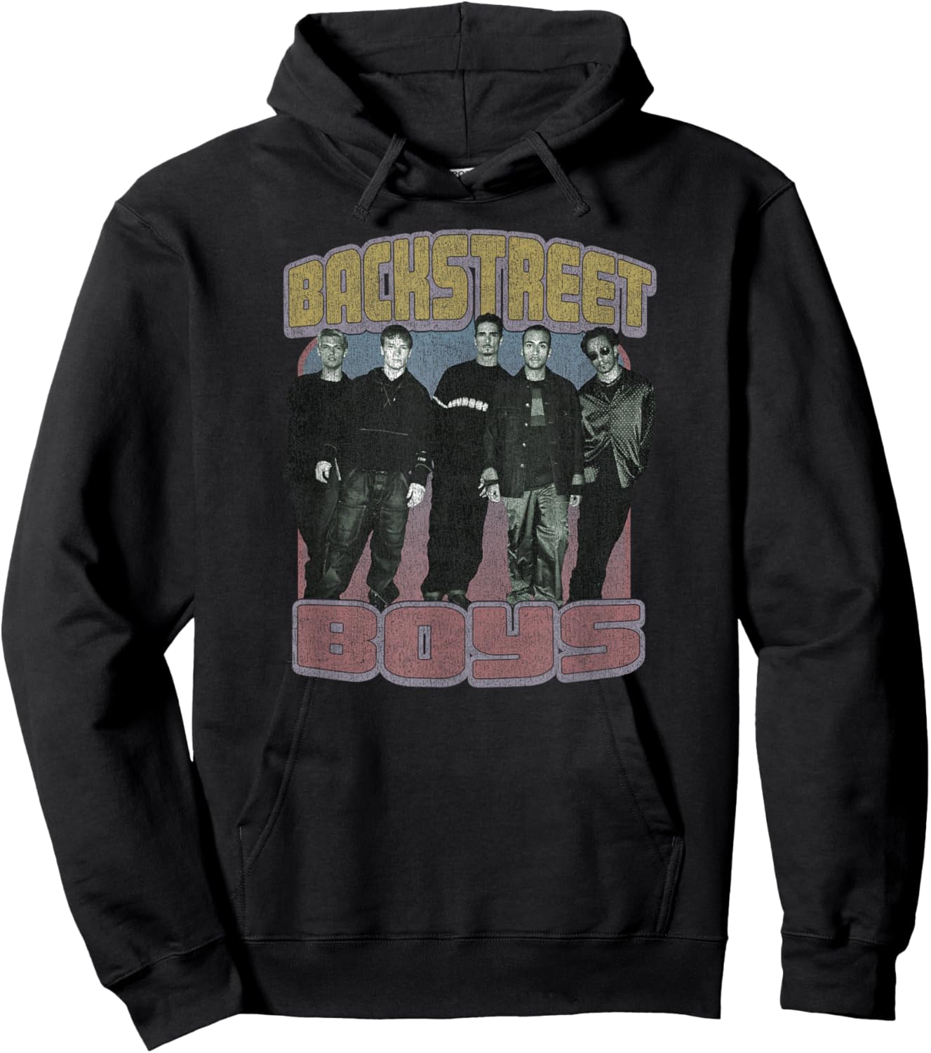 Backstreet Boys – Distressed Group Photo Hoodie - Hoodie | Black