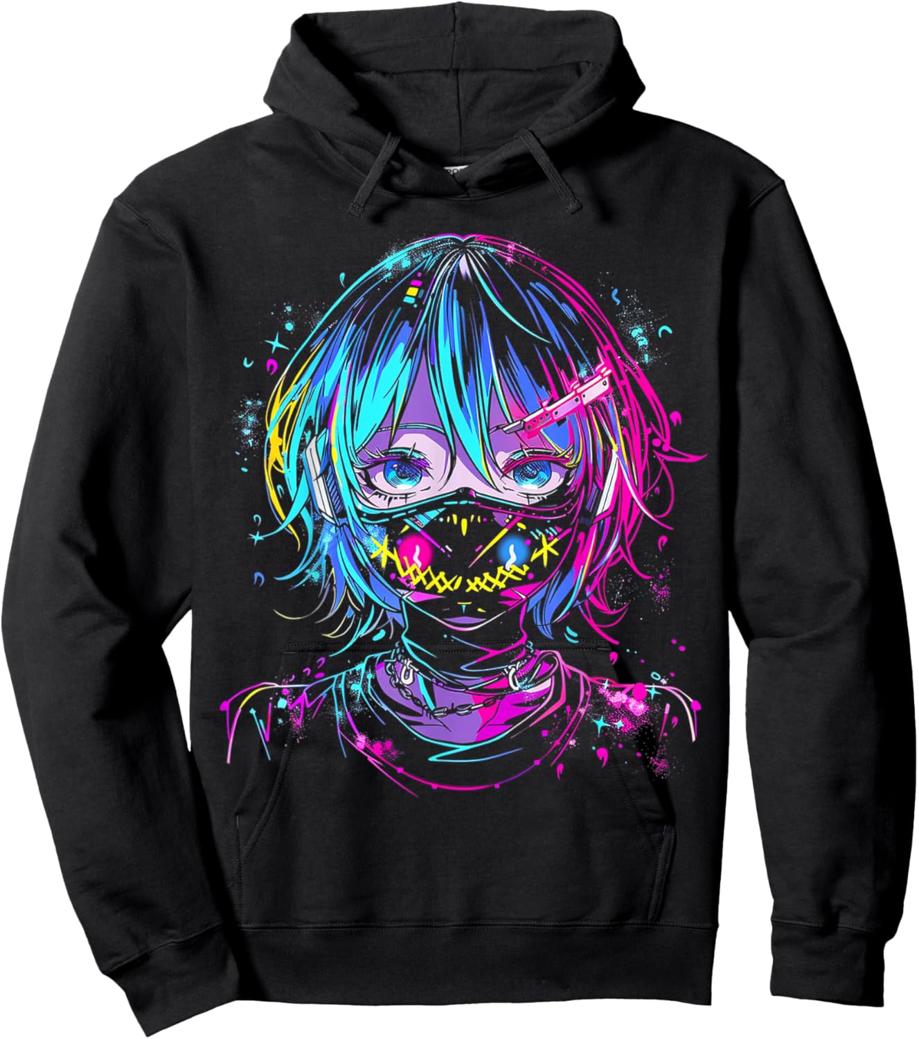 Anime Manga Graphic Tattoo Artwork Anime Hoodie - Hoodie | Black