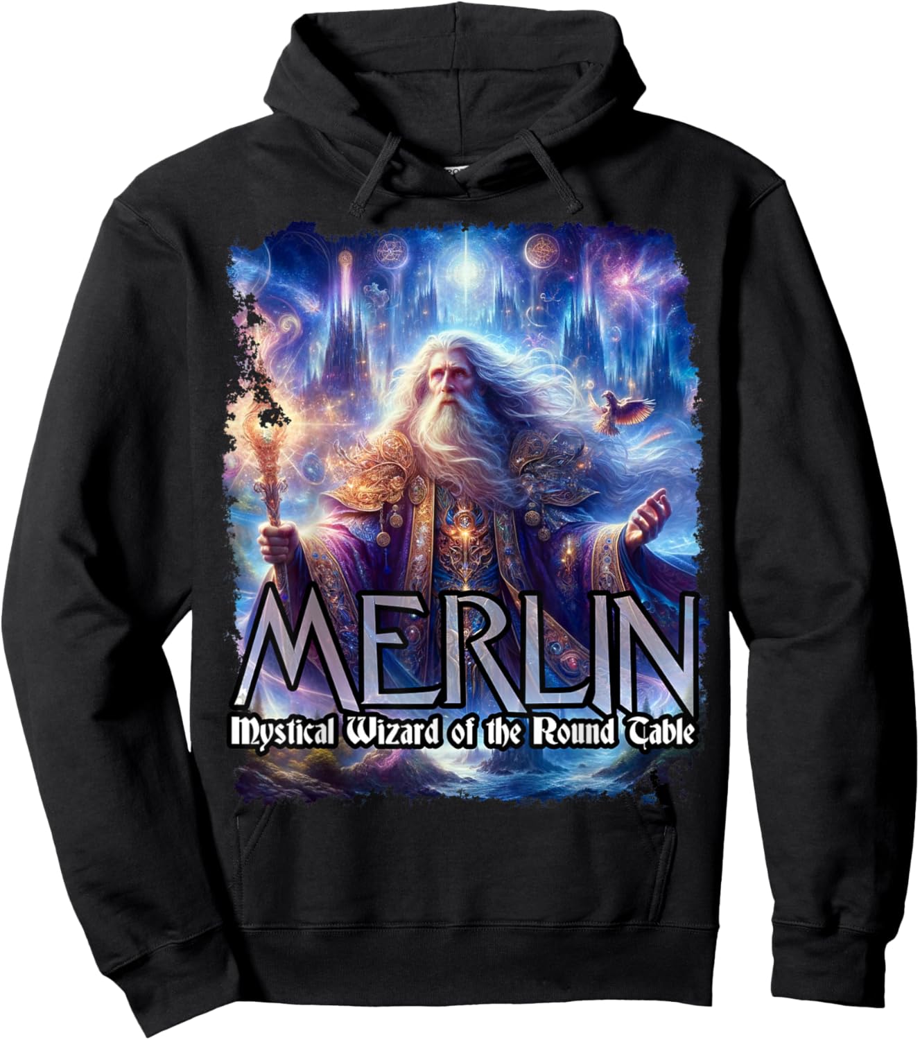 Merlin Wizard of the Round Table Magician Hoodie - Hoodie | Black
