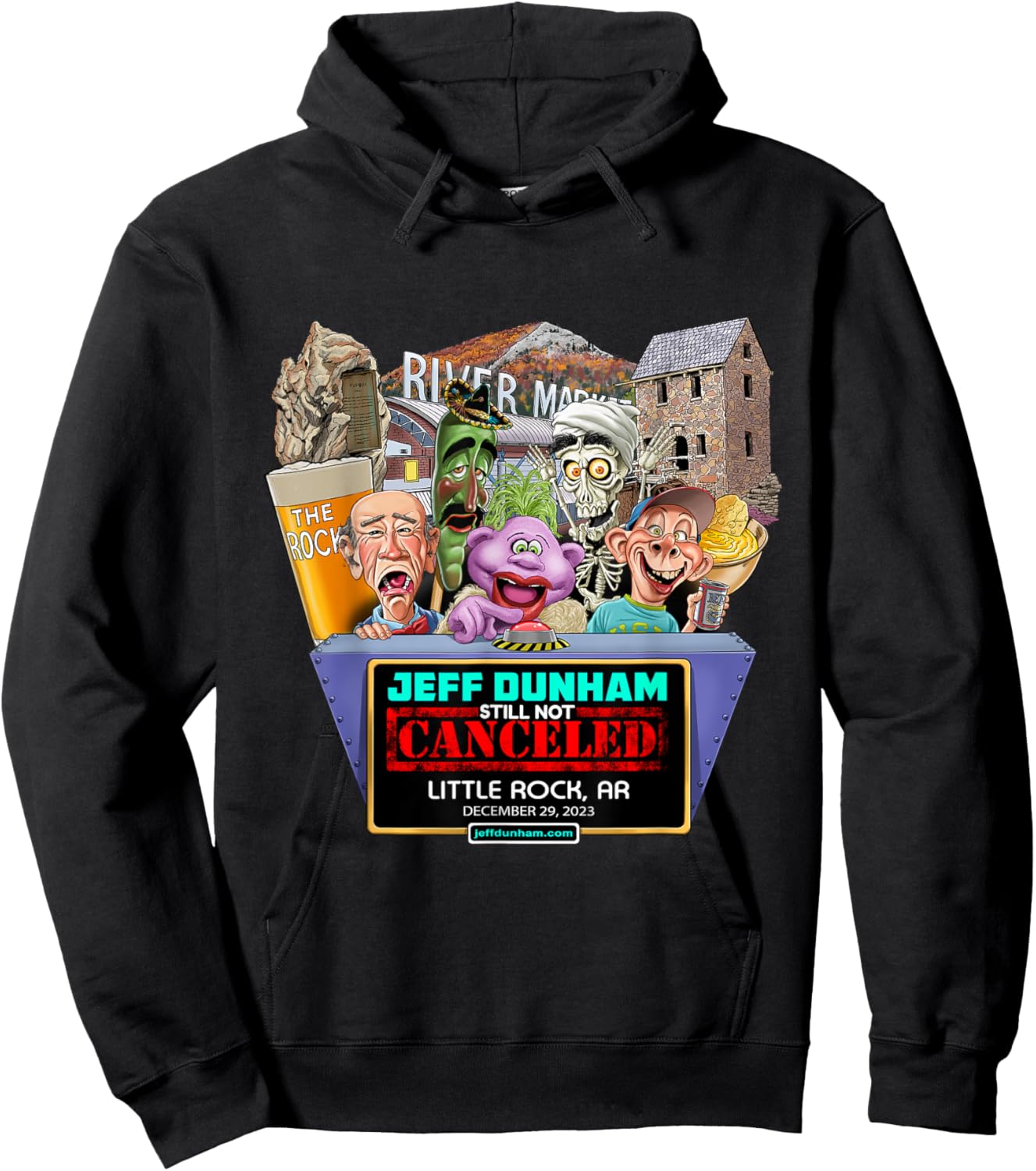 Jeff Dunham Little Rock, AR (2023) Hoodie - Hoodie | Black