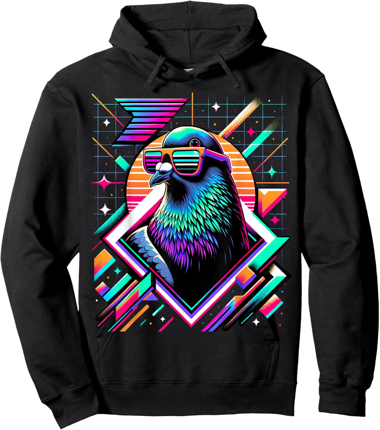 and Kids Vintage Retro Pigeon Lover Hoodie - Hoodie | Black