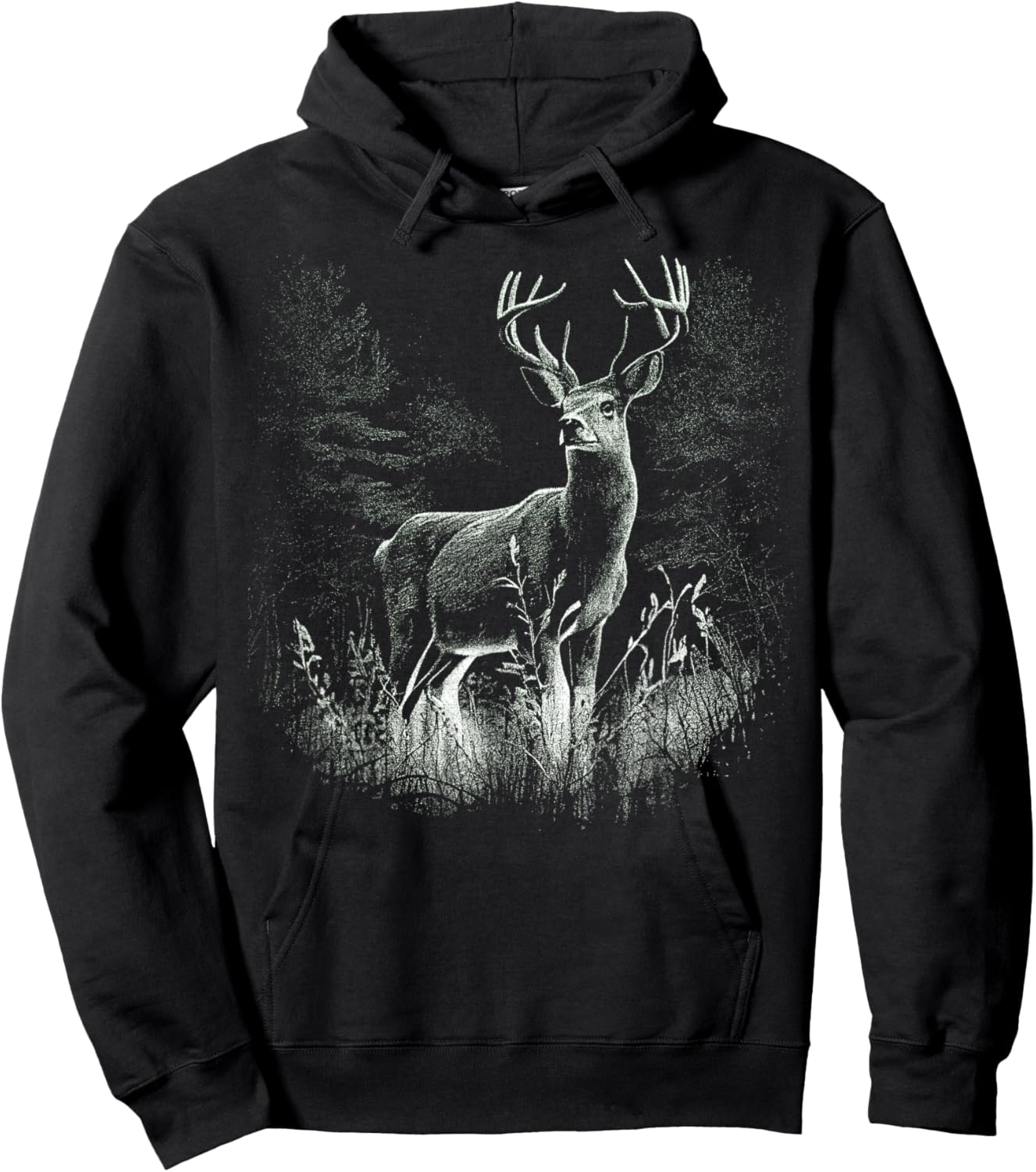 Deer Forest Nature Lover Stag Hunting Hunter Hoodie - Hoodie | Black